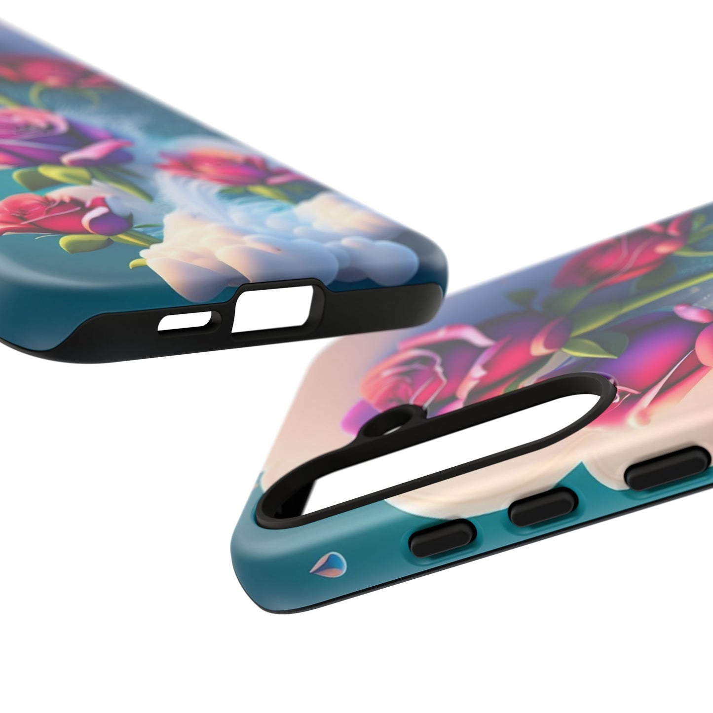 Floral Dream Tough Phone Case — Rose Bouquet Clouds Design
