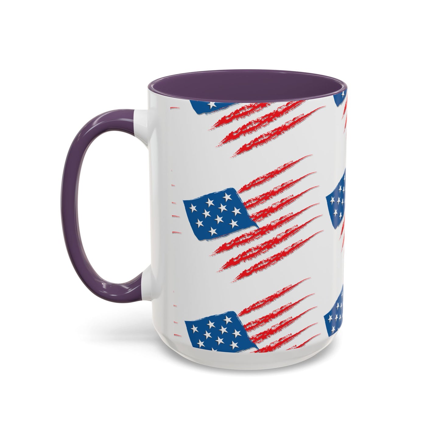 Patriotic Accent Coffee Mug | USA Flag Design, Perfect Gift for Veterans & Independence Day, Coffee Lover's Merchandise, Red White [...]