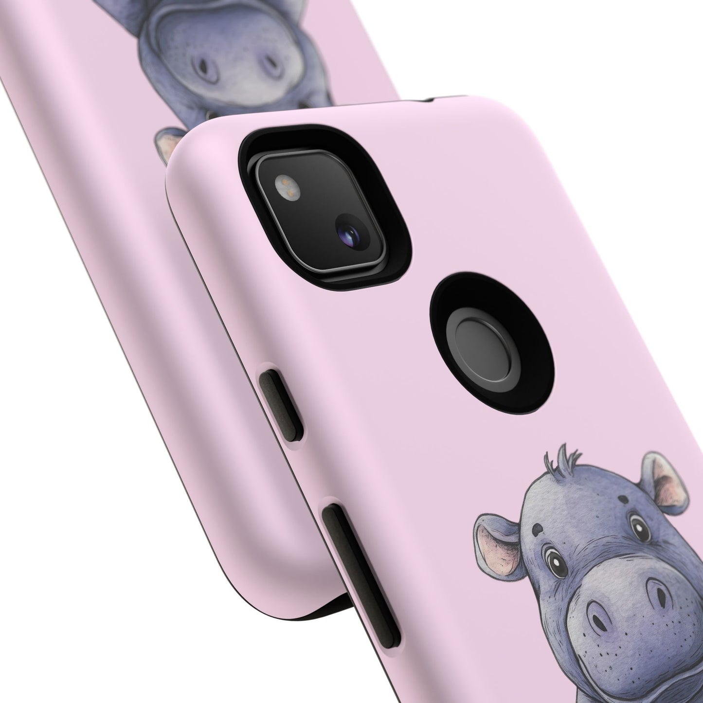 Cute Hippo Phone Case - Tough Cases, Animal Phone Cover, Kawaii Accessories, Gifts for Kids, Unique Tech Gear