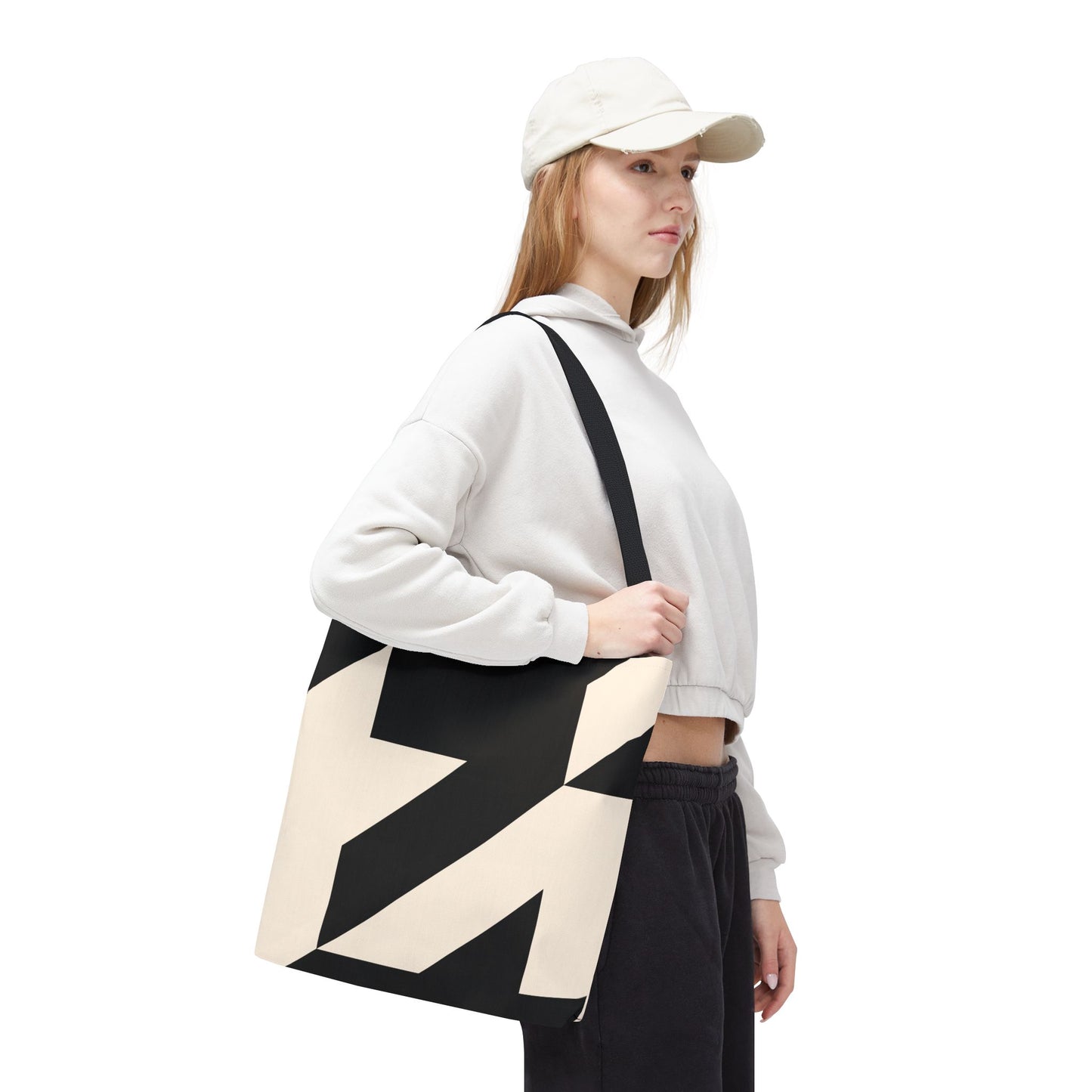 Chic Abstract Tote Bag, Stylish Travel Bag, Reusable Shopping Bag, Modern Design Bag, Fashionable Canvas Tote