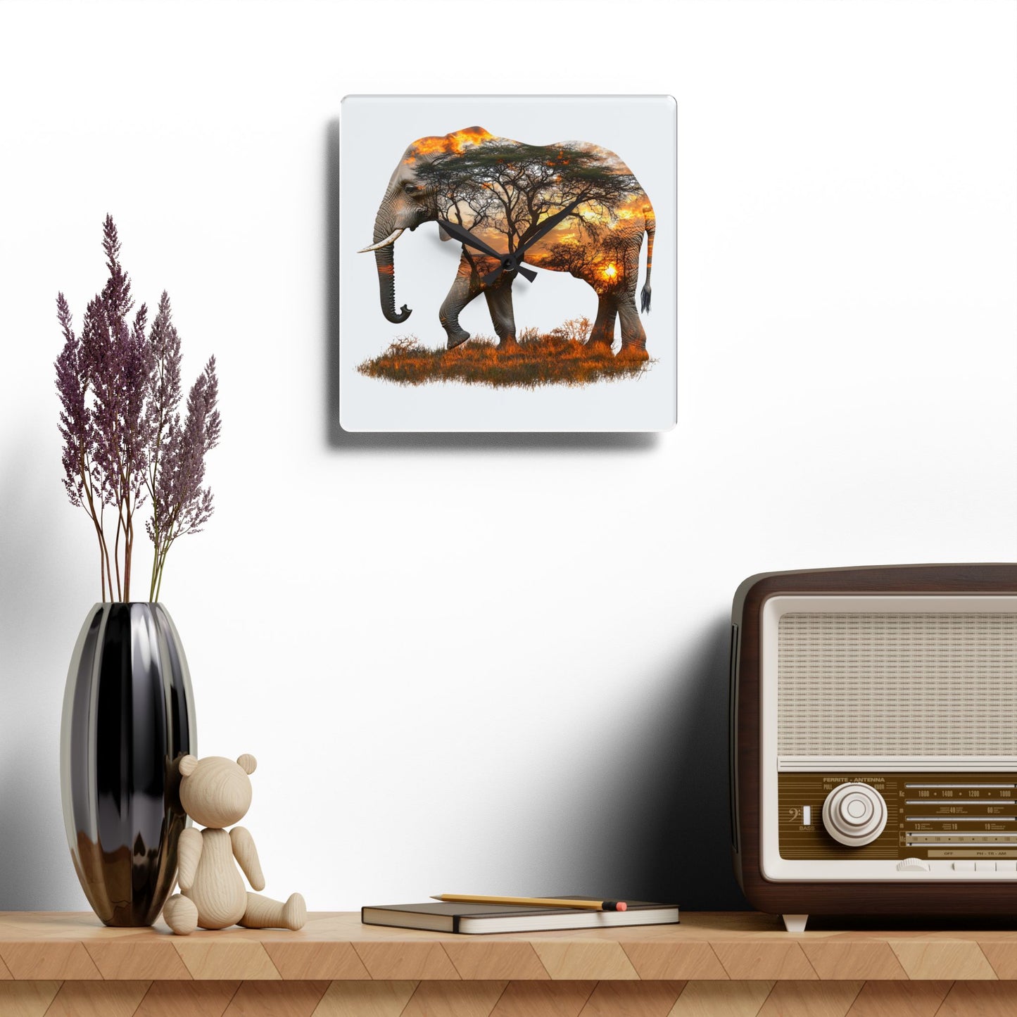 Nature-Inspired Elephant Acrylic Wall Clock | Wildlife Decor | Unique Gift for Animal Lovers | Home & Office Wall Art, Eco-Friendly [...]