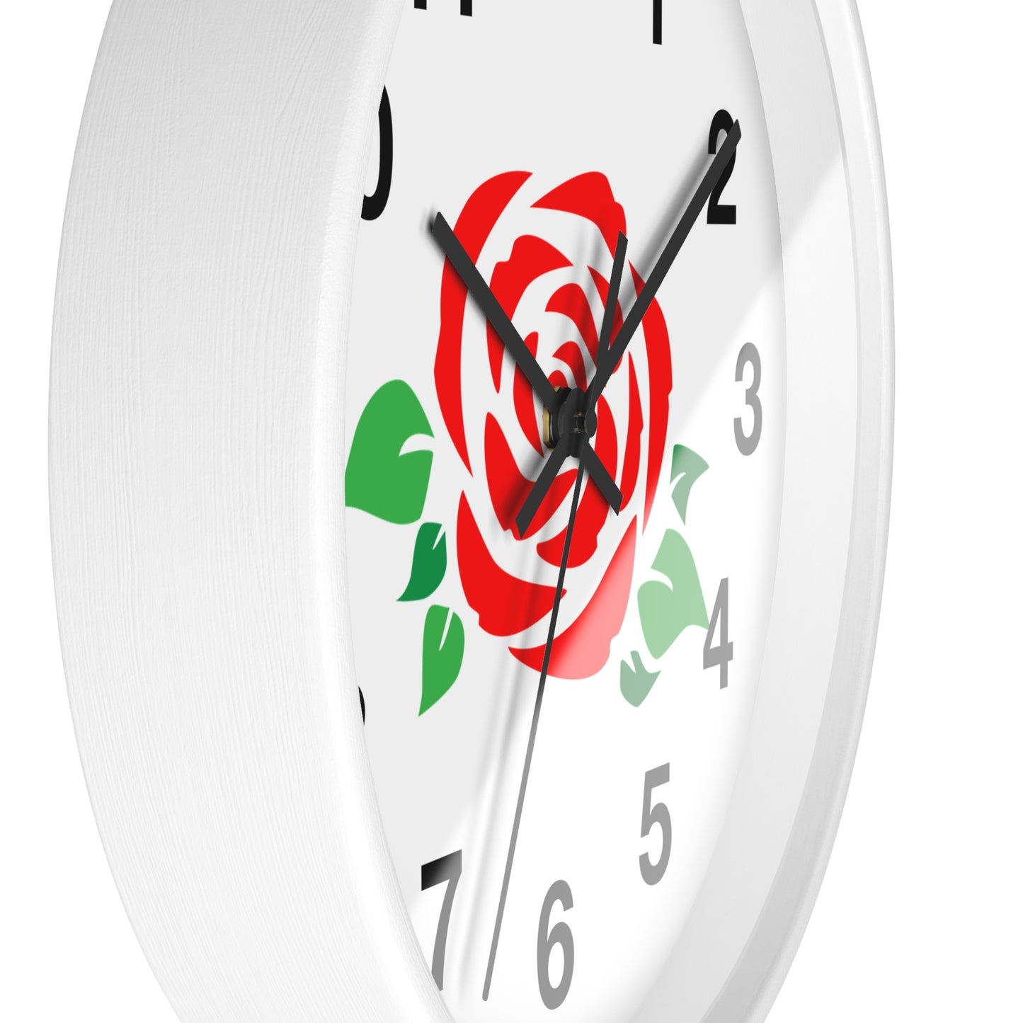 Rose Floral Wall Clock | Elegant Home Décor, Gift for Flower Lovers, Timeless Design, Spring Decor, Birthday Gift
