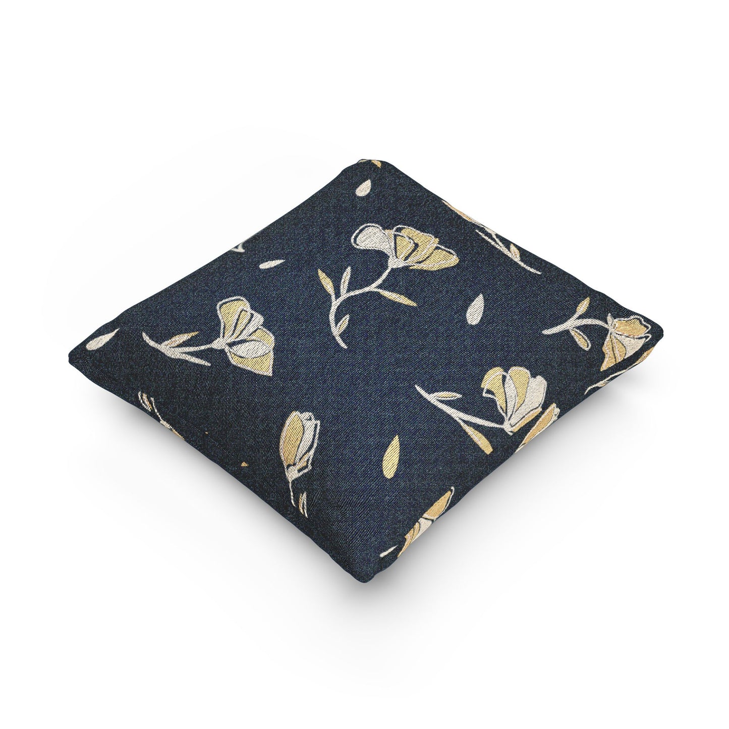 Floral Woven Pillow, Cozy Home Decor, Boho Throw Cushion, Living Room Accent, Gift for Housewarming, Nature-Inspired Design