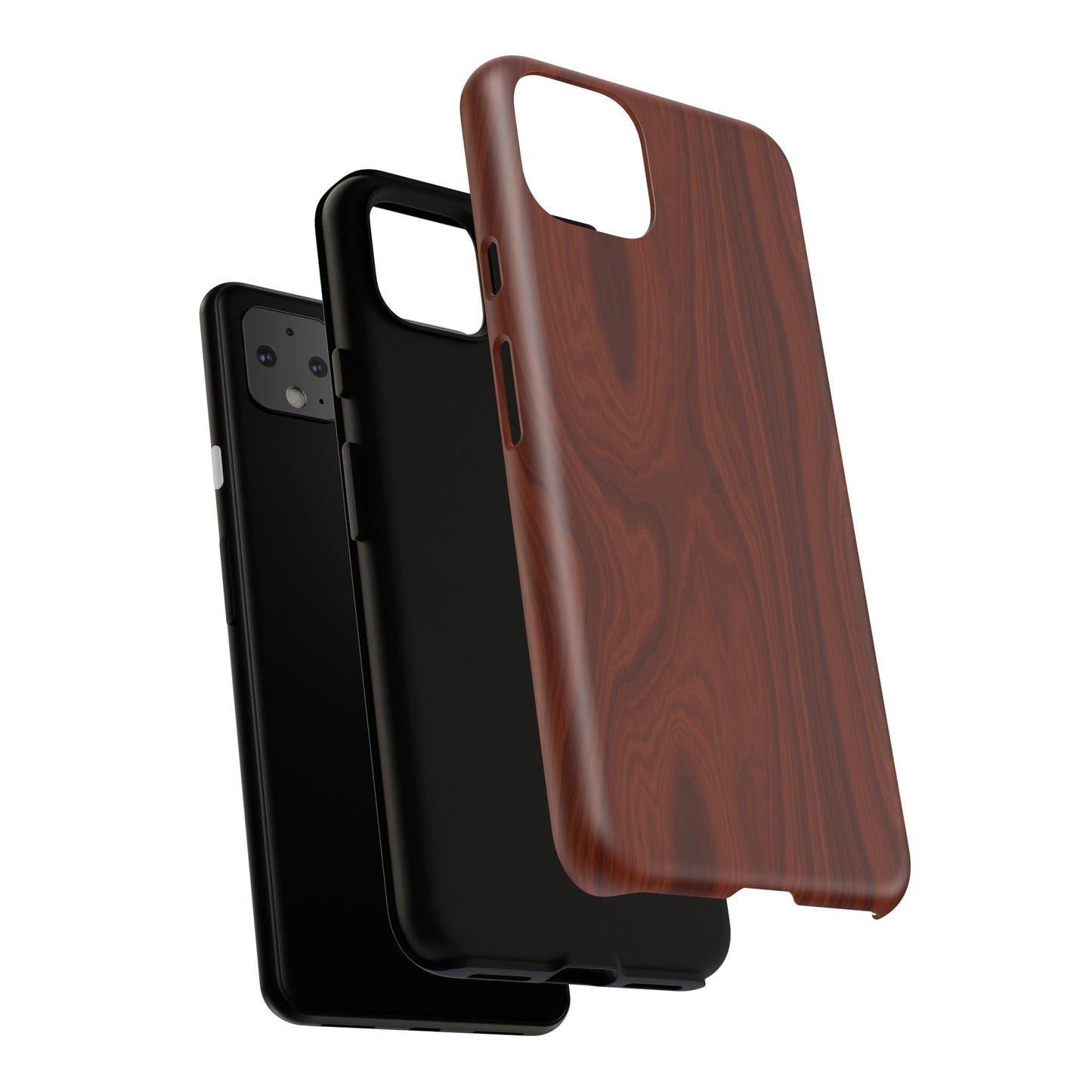 Wood Grain Phone Case, Stylish Tough Cases, Nature-Inspired Protective Cover, Unique Gifts for Him and Her, Eco-Friendly Tech Accessory
