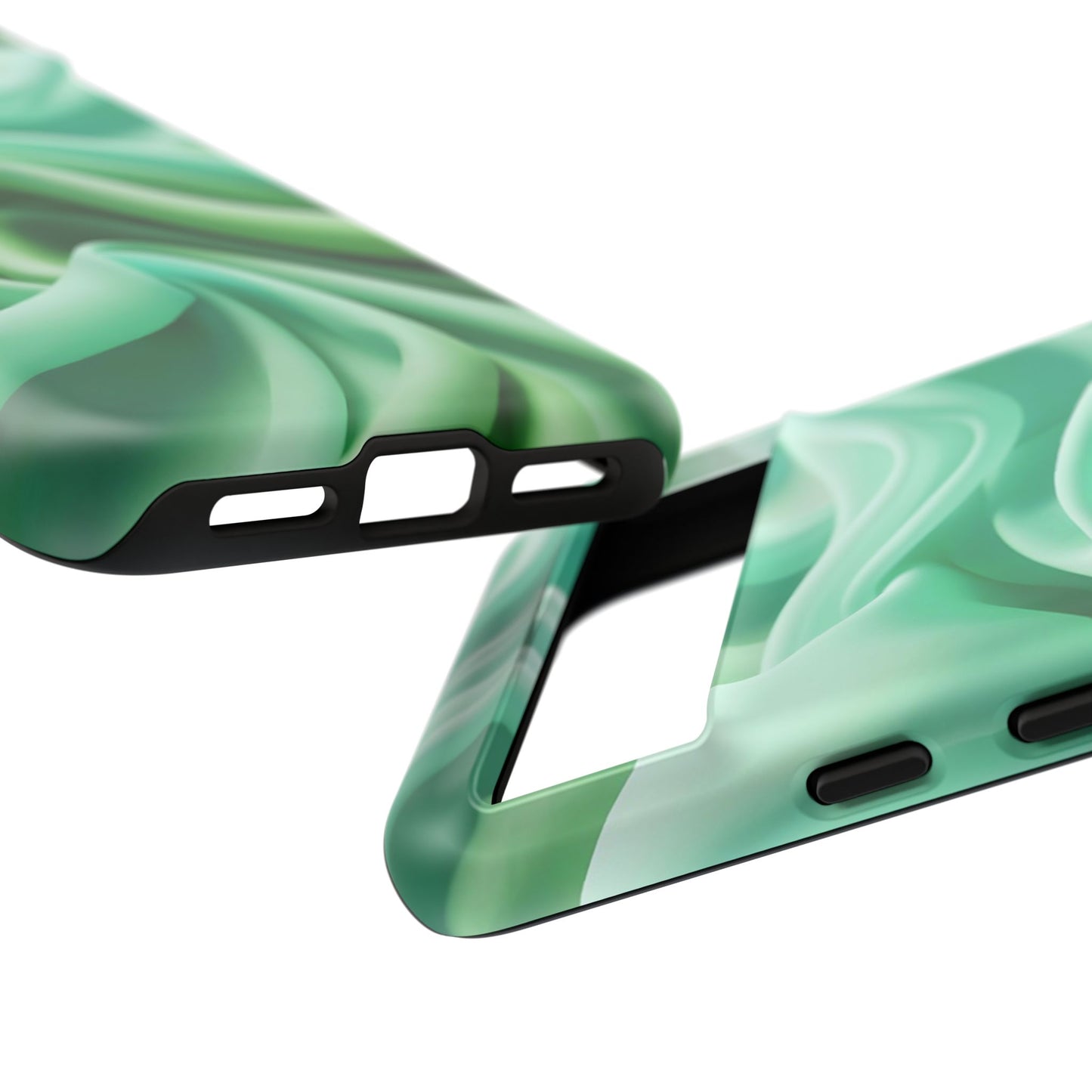 Stylish Phone Case, Tough Case, Green Abstract Design, Cell Phone Cover, Unique Gift, Trendy Accessory