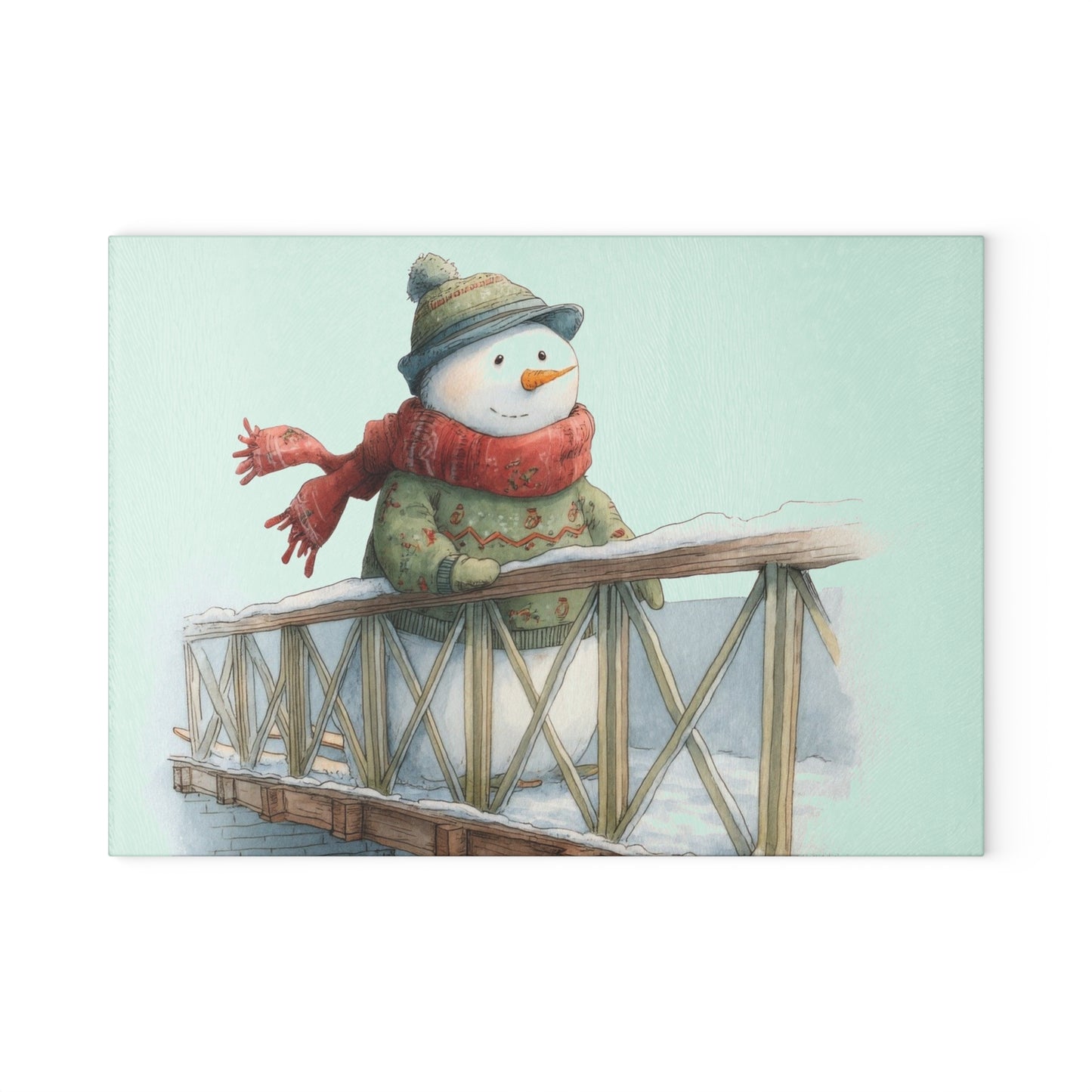 Whimsical Snowman Glass Cutting Board - Holiday Kitchen Gifts, Seasonal Decor, Unique Serving Tray, Winter Cooking Accessory, [...]