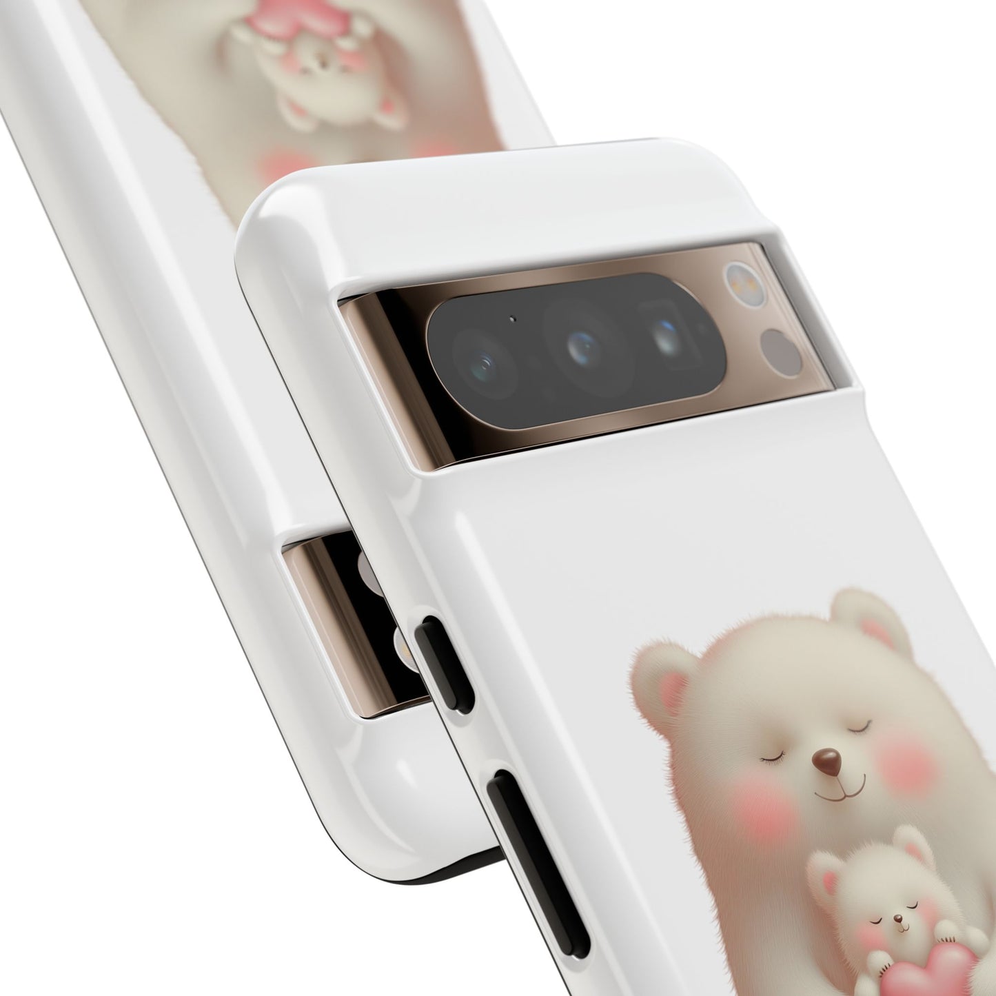 Cute Bear Phone Case, Tough Cases, Animal Lover Gift, Kids Accessories, Mother’s Day, Heartwarming Design