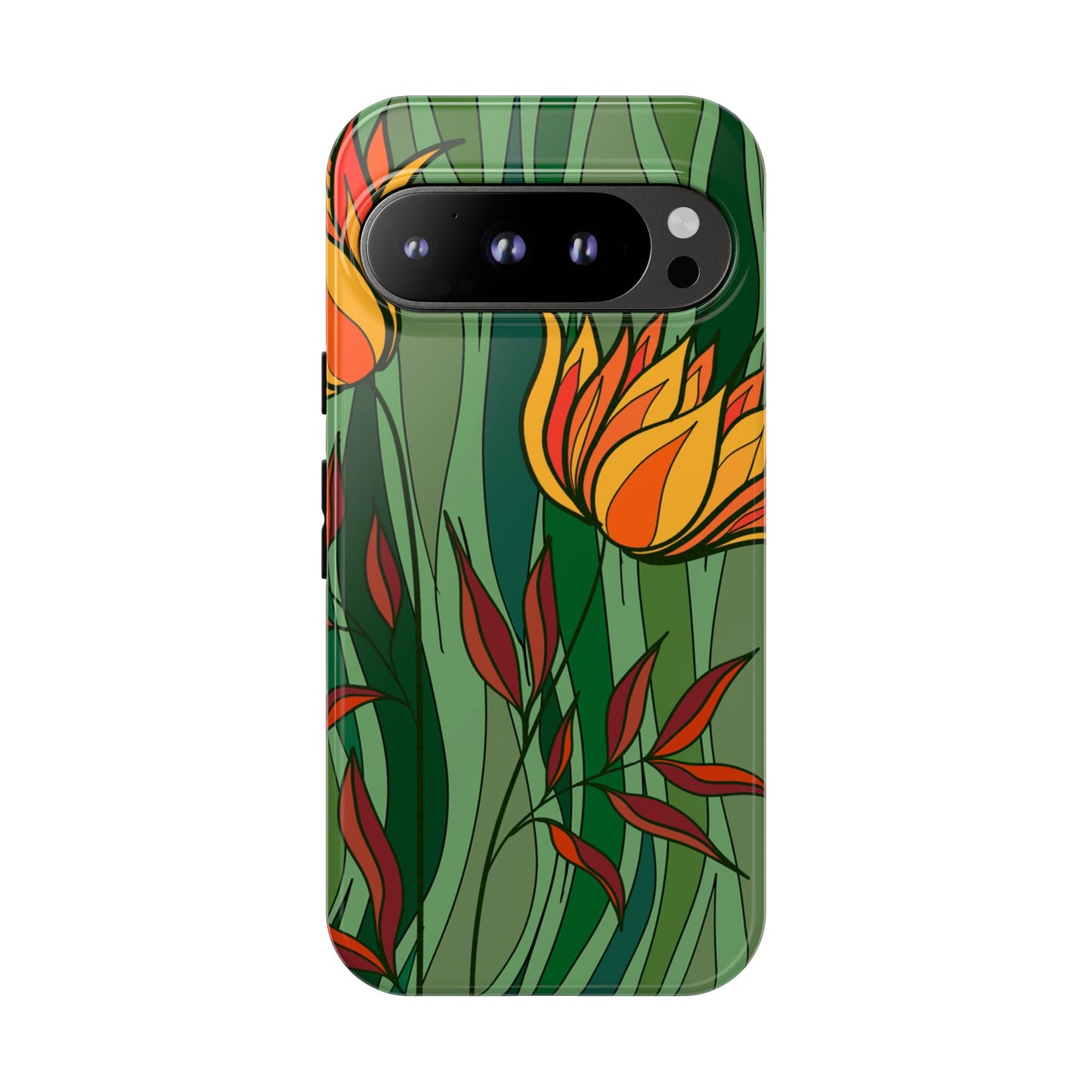 Vibrant Floral Phone Case, Nature-Inspired Tough Case, Eco-Friendly Cover, Unique Gift for Nature Lovers, Spring Decor