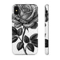 Elegant Floral Phone Case - Tough Cases, Black Rose Design, Floral Phone Cover, Stylish Phone Accessory, Gift for Her, Mother's Day