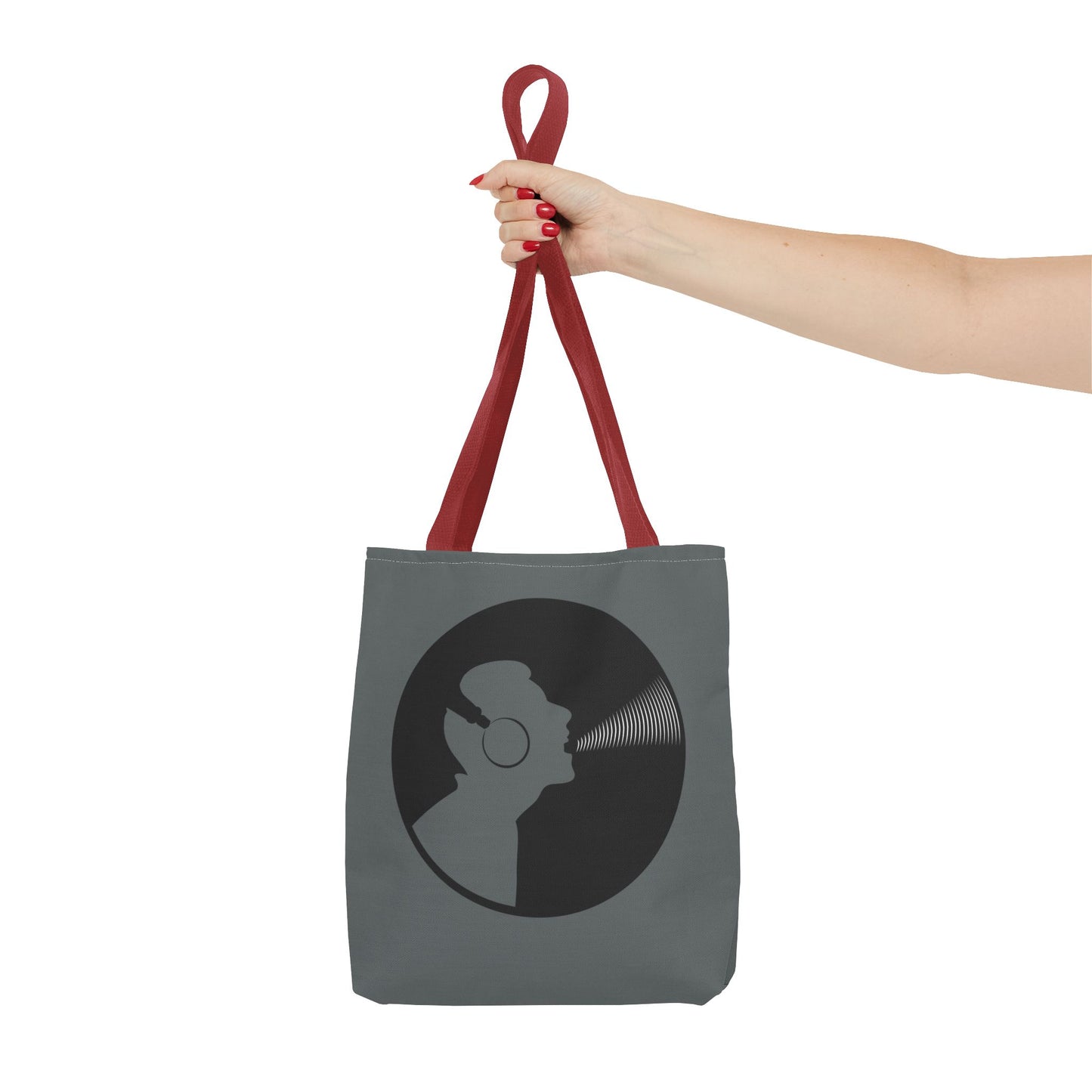 Music Lover's Tote Bag, Stylish Bag for Vinyl Enthusiasts, Gift for Music Lovers, Unique Shopping Tote, Record Player Accessory