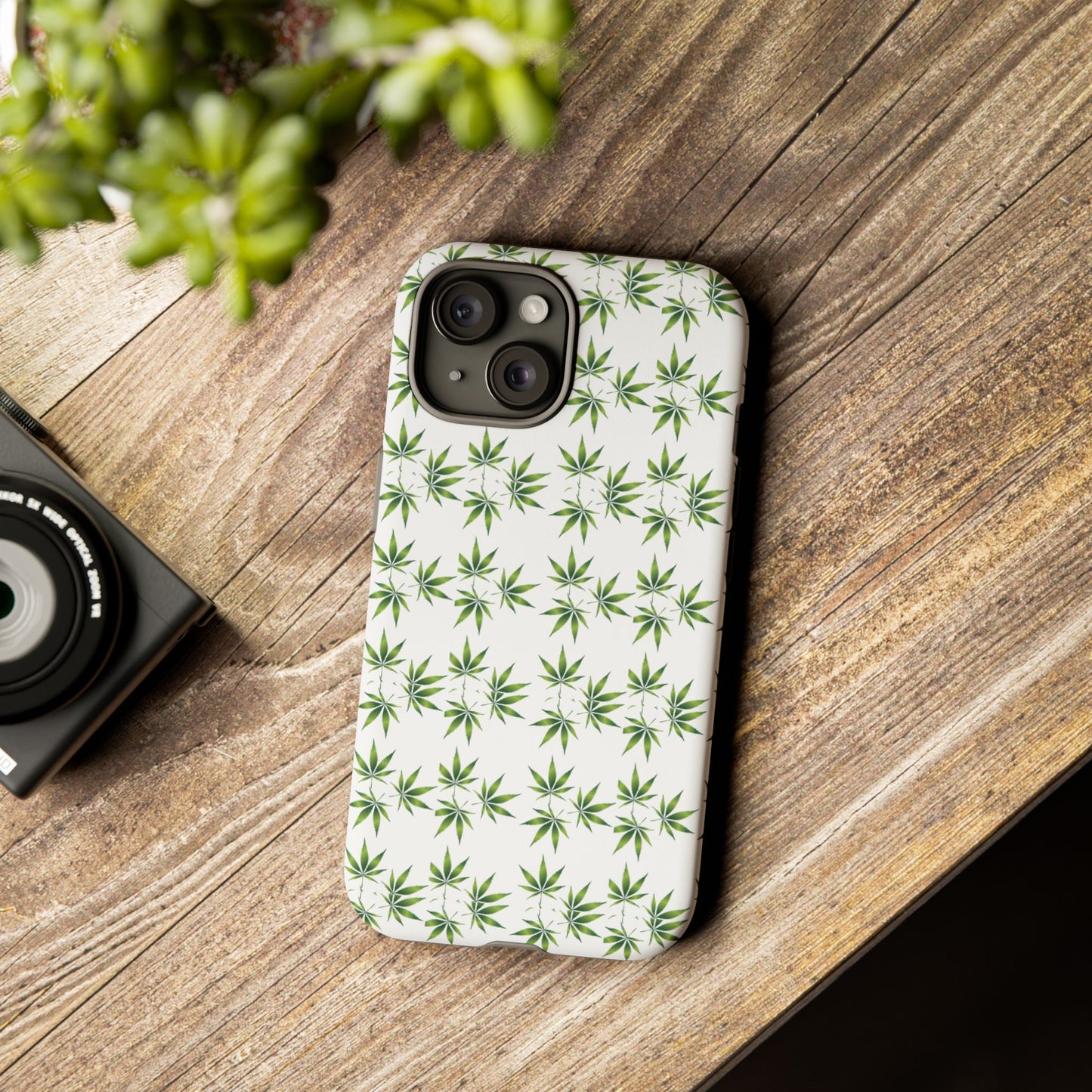 Stylish Phone Case with Cannabis Leaf Design, Durable Phone Cover, Gift for Stoner Friends, Unique Phone Accessory, Nature-Inspired Design