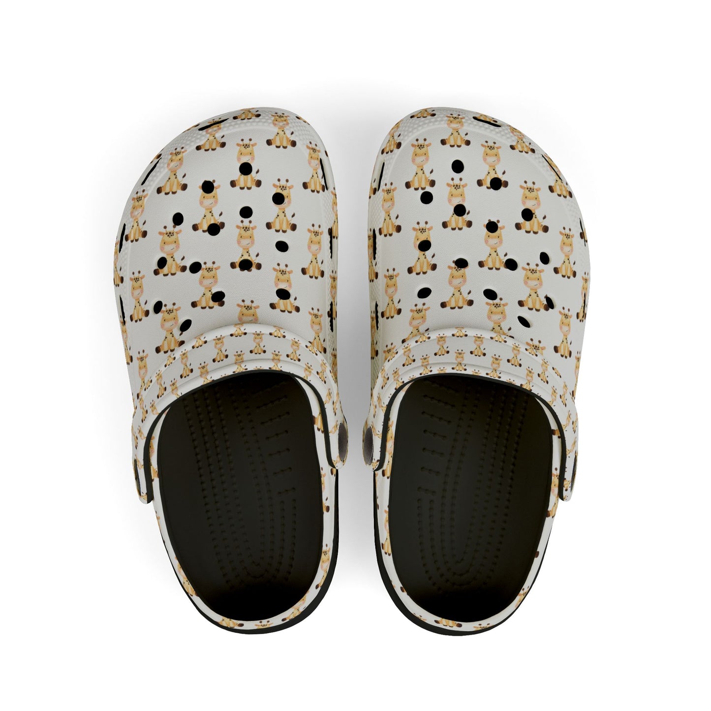 Kids Giraffe Print EVA Foam Clogs — Cute Animal Slip-On Sandals for Toddlers & Little Kids