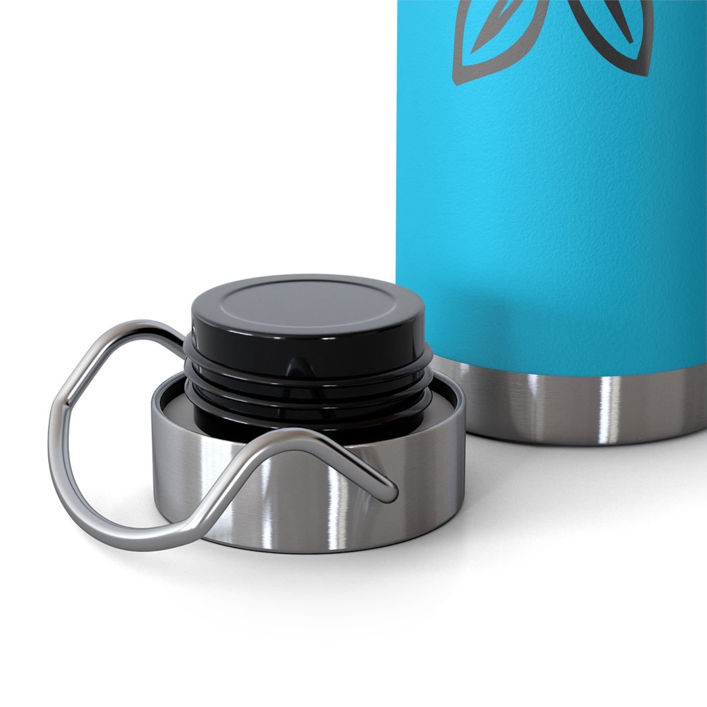 Flower Design Copper Insulated Water Bottle, Eco-Friendly Drink Flask, Vacation Travel Mug, Gift for Plant Lovers, Outdoor Hydration Bottle