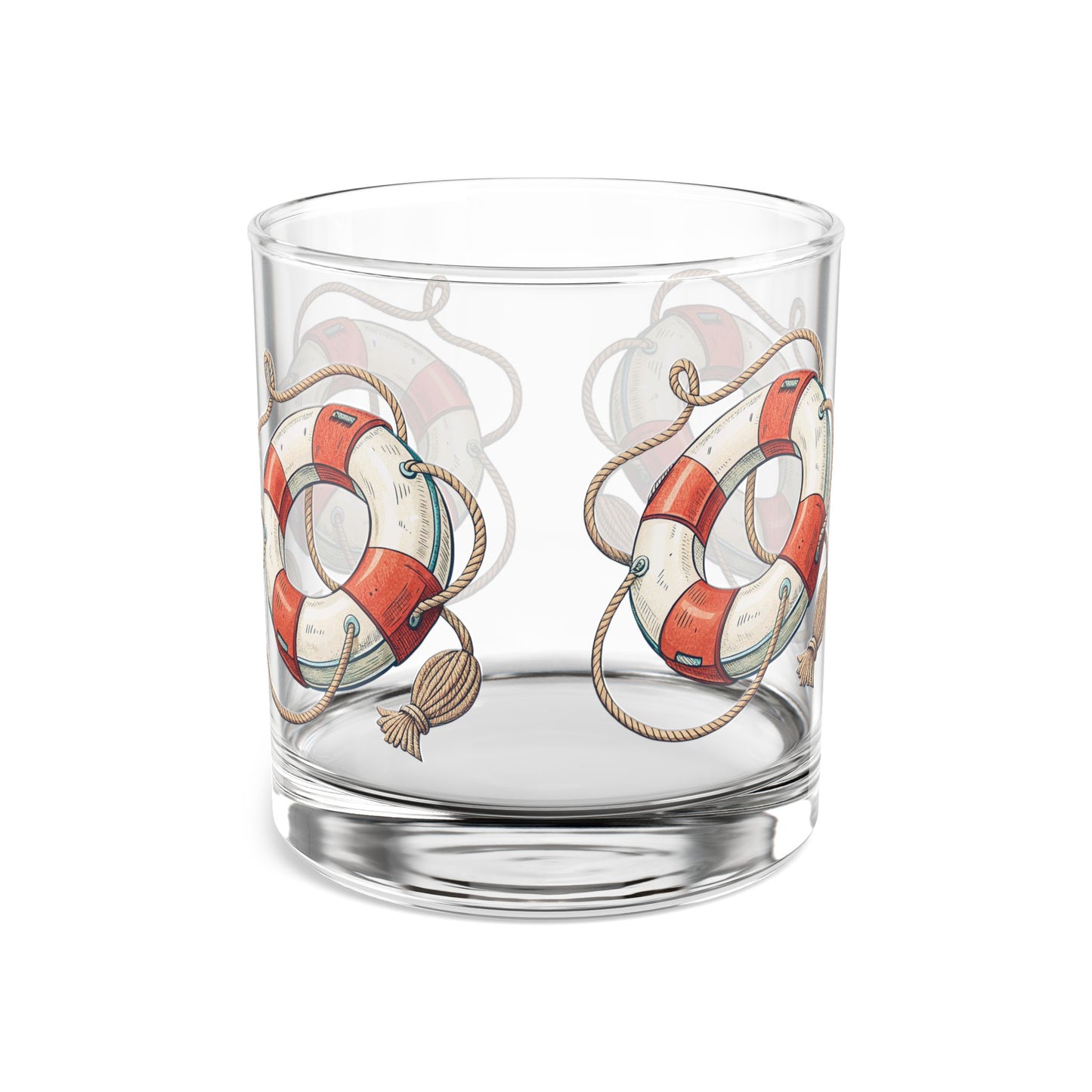 Nautical Rocks Glass, 10oz – Coastal Barware, Beach House Gift, Maritime Decor, Summer Gathering