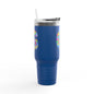 Vibrant Floral Insulated Travel Mug, Perfect for On-the-Go- Letter G