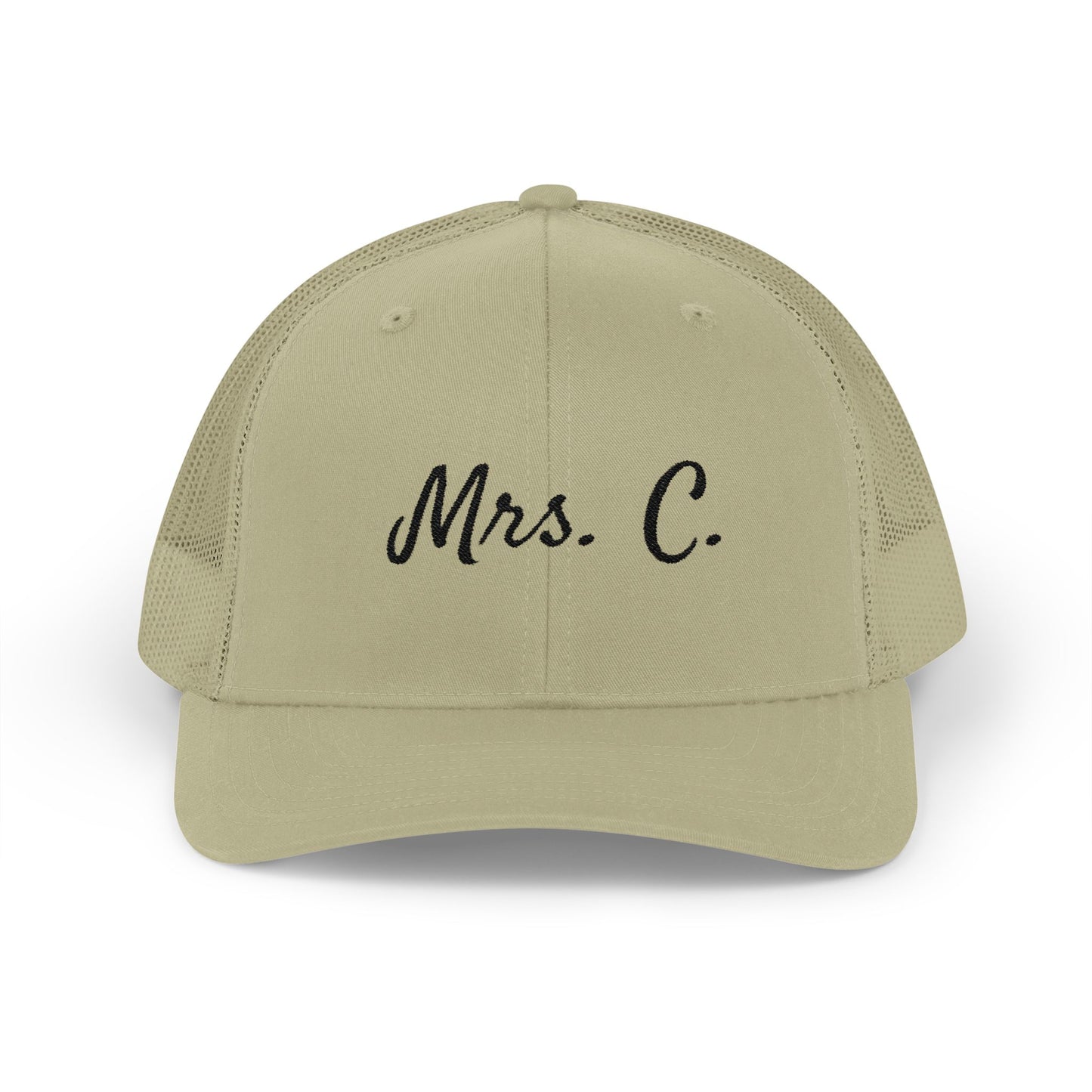 Mrs. C. Snapback Trucker Cap for Newlyweds, Wedding Gift, Bride Hat, Personalized Cap, Casual Style Accessories