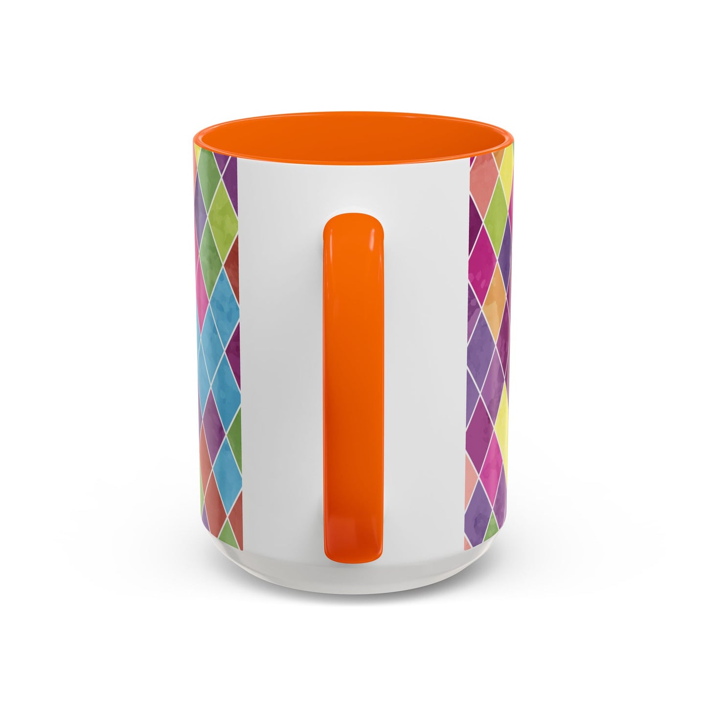 Colorful Diamond Pattern Coffee Mug, Coffee Lover Gift, Bright Kitchen Decor, Artistic Mug, Vibrant Drinkware