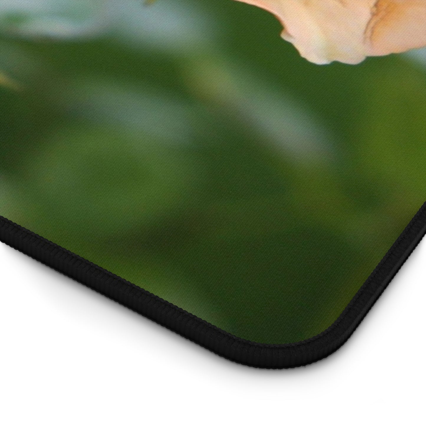 Desk Mat — Peach Rose Floral Desk Mat for Home Office, Floral Mouse Pad