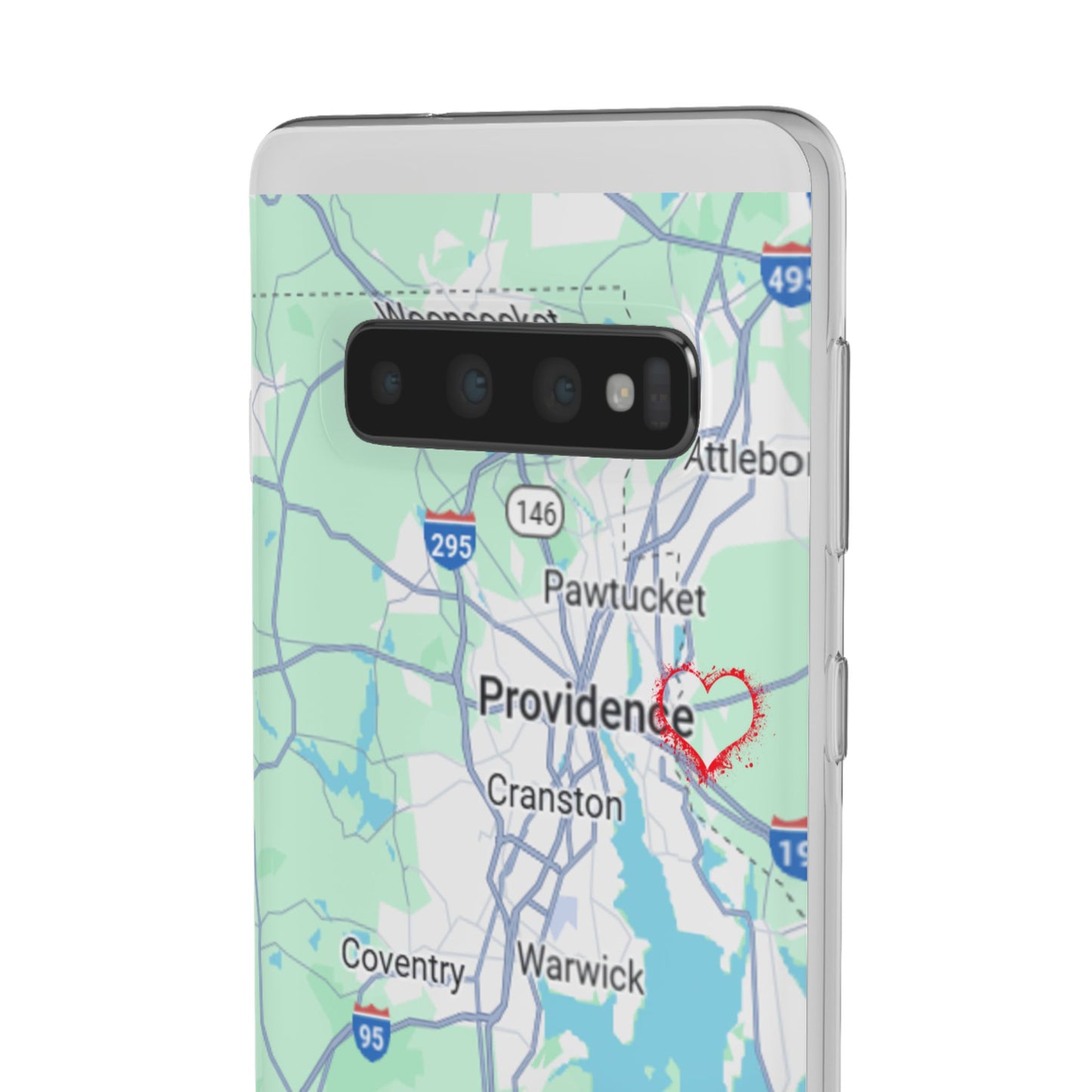 Providence Heart Map Phone Case - Custom Flexible Smartphone Protector, Gift for Her, Map Lover's Accessory, Personalized Case, Travel [...]