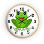 Frog Wall Clock - Whimsical Green Frog Design, Cute Home Decor, Kids Room, Animal Lover Gift, Fun Timepiece