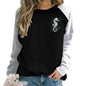 Seahorse Sweatshirt Designs Raglan Style