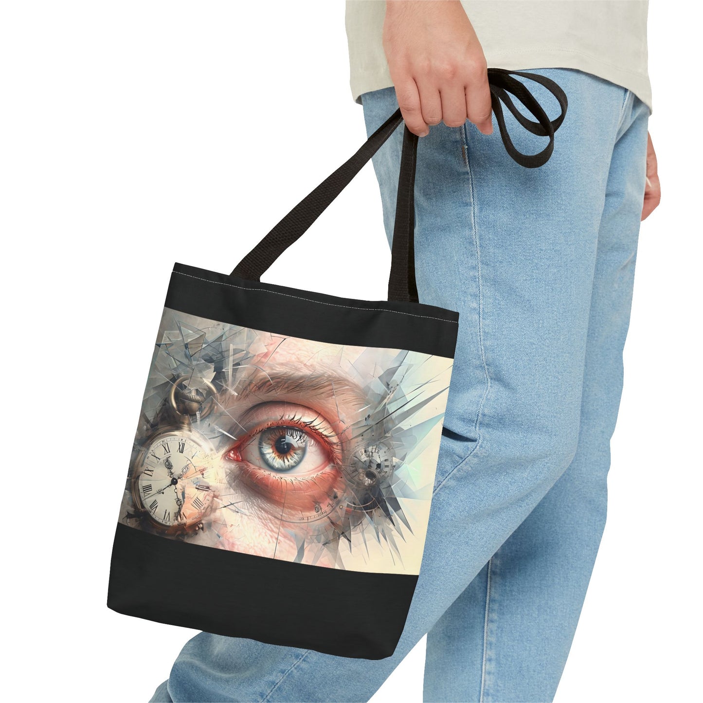 Unique Art Tote Bag - Eye of Time Design