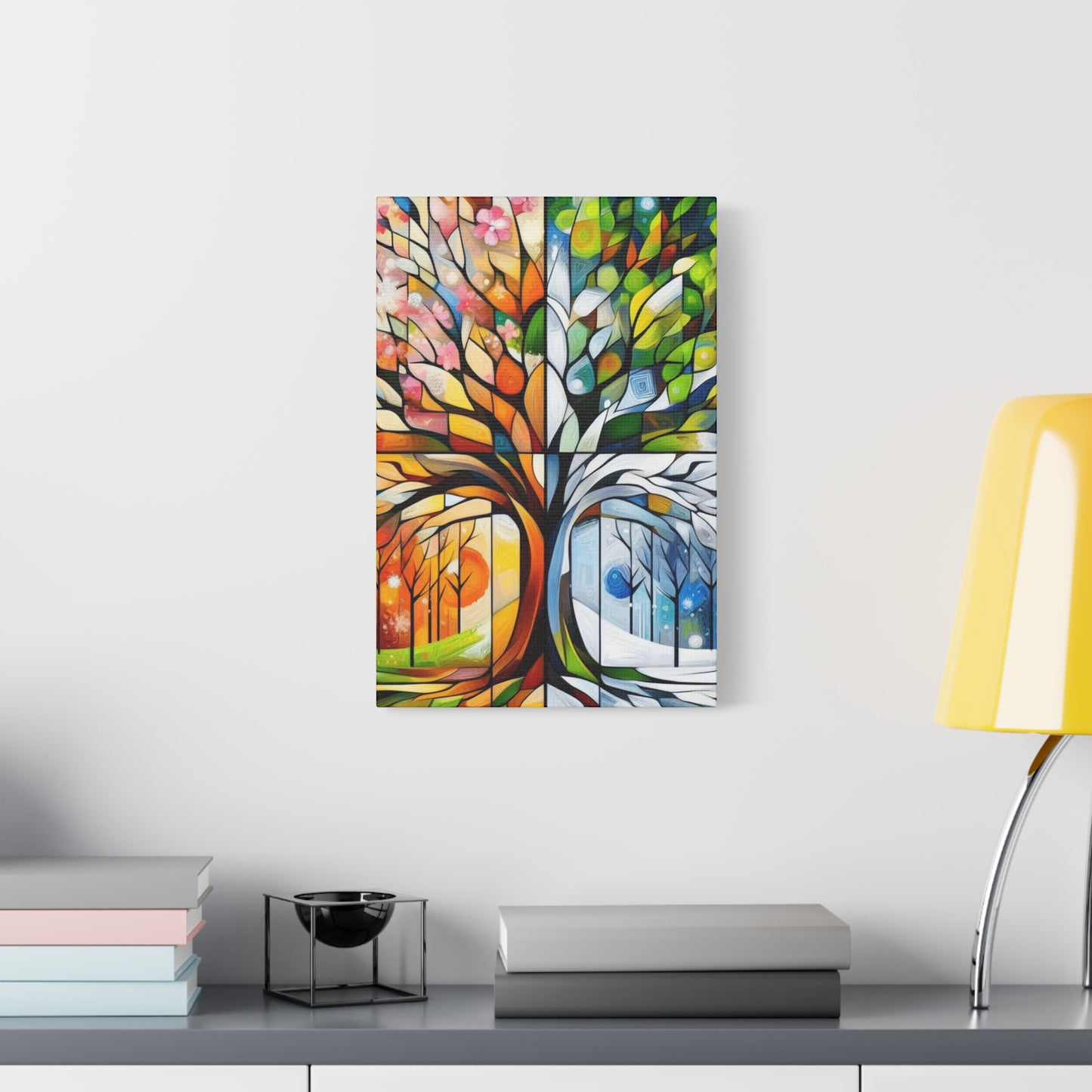Seasons Tree Matte Canvas Wall Art — Stretched 1.25"