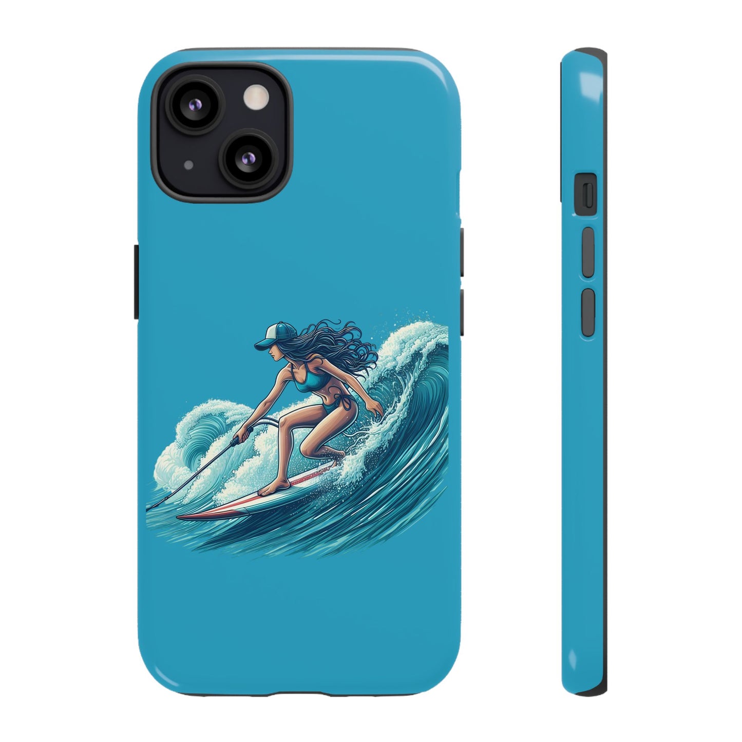 Surfing Phone Case, Coastal Vibes Phone Cover, Tough Cases for Beach Lovers, Ocean Art Phone Accessories, Summer Gift Idea