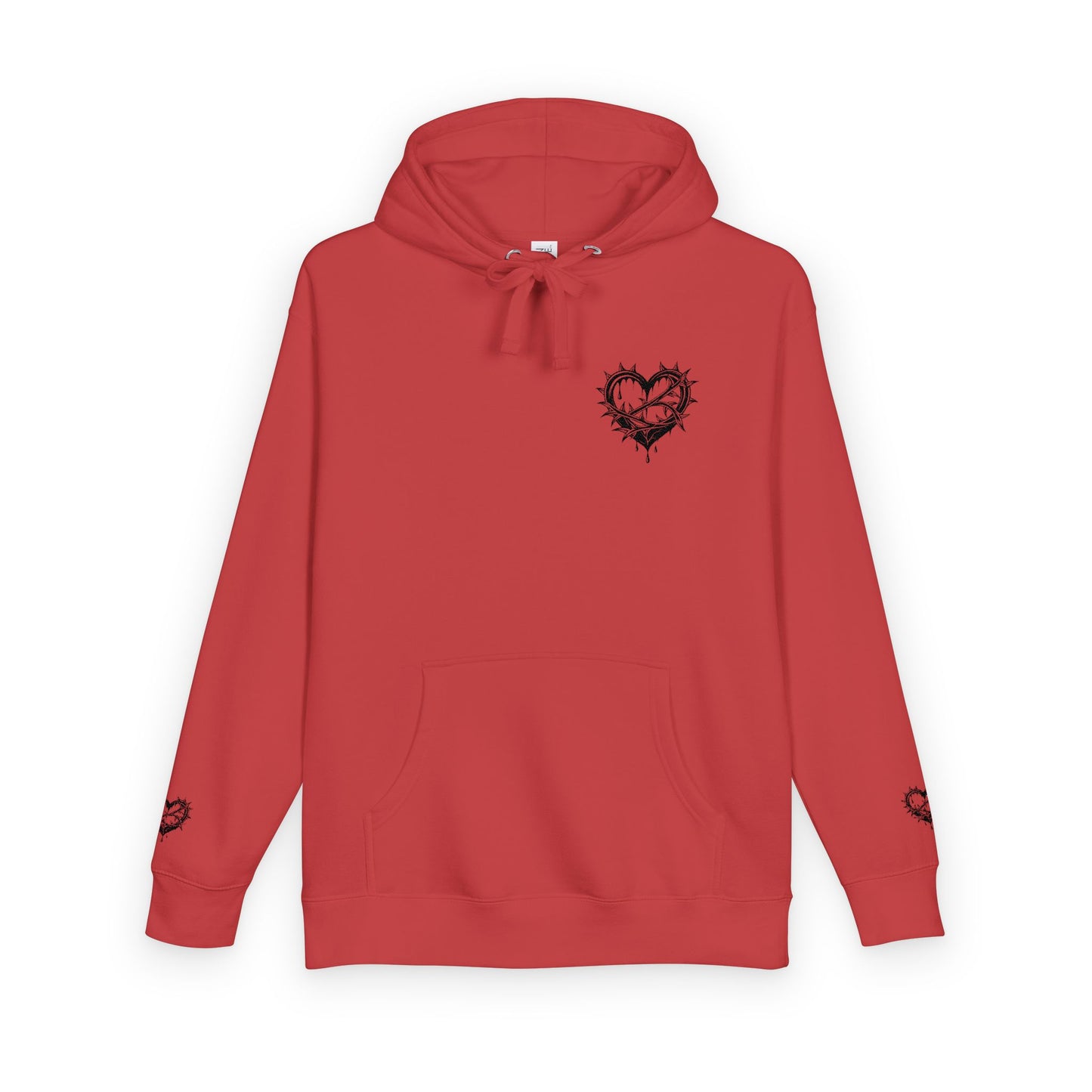Heartfelt Unisex Fleece Hoodie, Cozy Gift, Casual Wear, Valentine's Day, Romantic Style