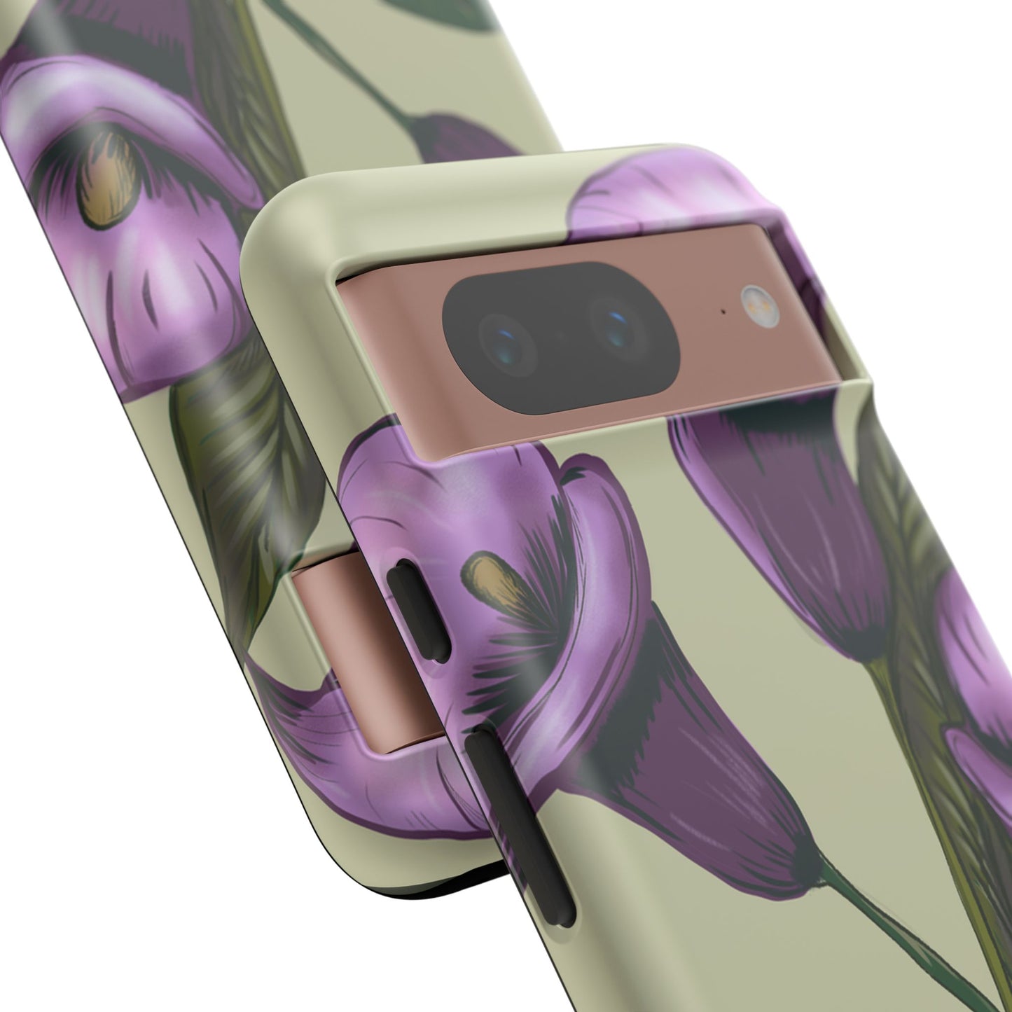 Floral Phone Case - Tough Cases, Purple Flower Design, Cell Phone Accessories, Gift for Her, Nature Lover Essentials
