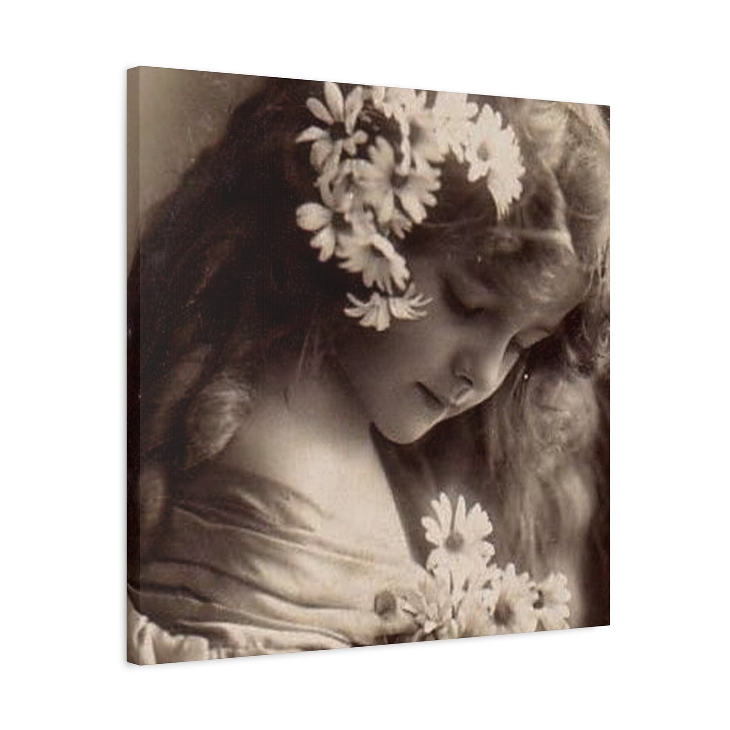 Vintage Floral Portrait Canvas