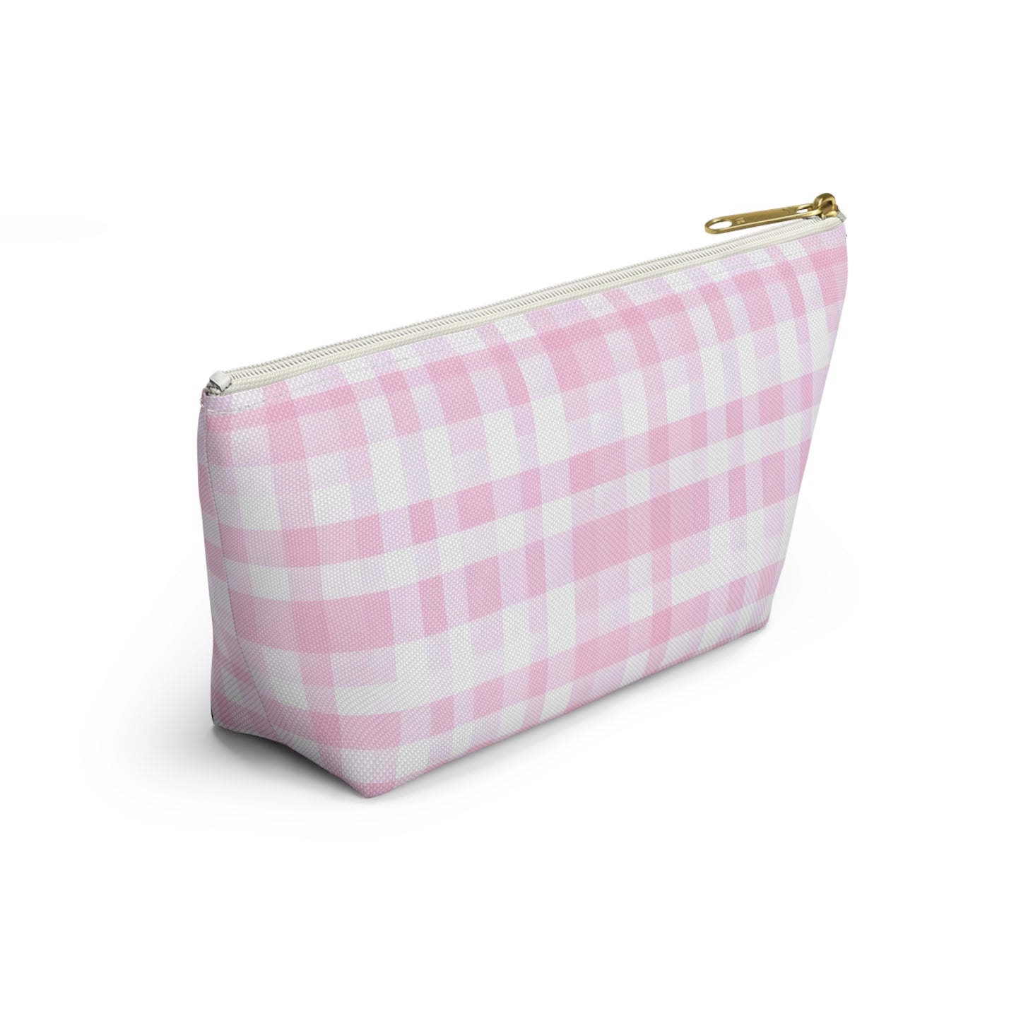 Chic Pink Plaid Accessory Pouch | Makeup Bag, Travel Organizer, Toiletry Case, Gift for Her, Cute Storage Solution
