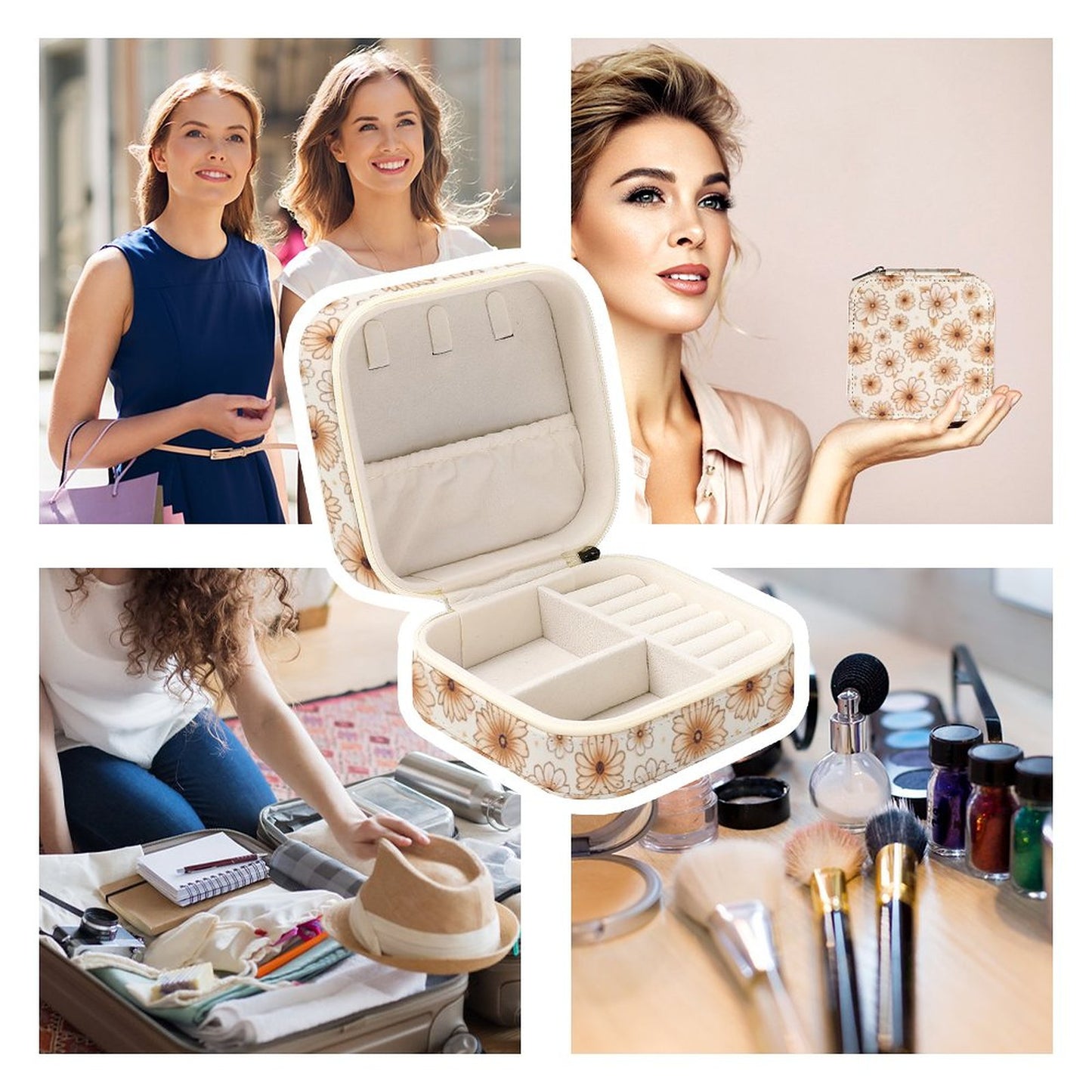 Box Organizer for Jewelry Floral