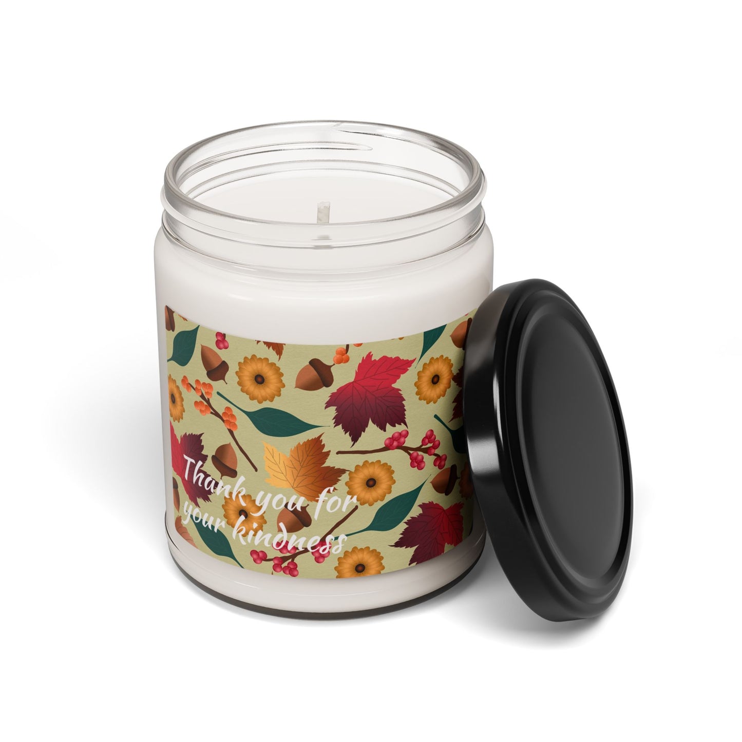 Autumn Floral Soy Candle - "Thank You for Your Kindness" 9oz