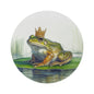 Crowned Frog Round Rug, Playful Decor for Kids' Rooms, Unique Living Room Accent