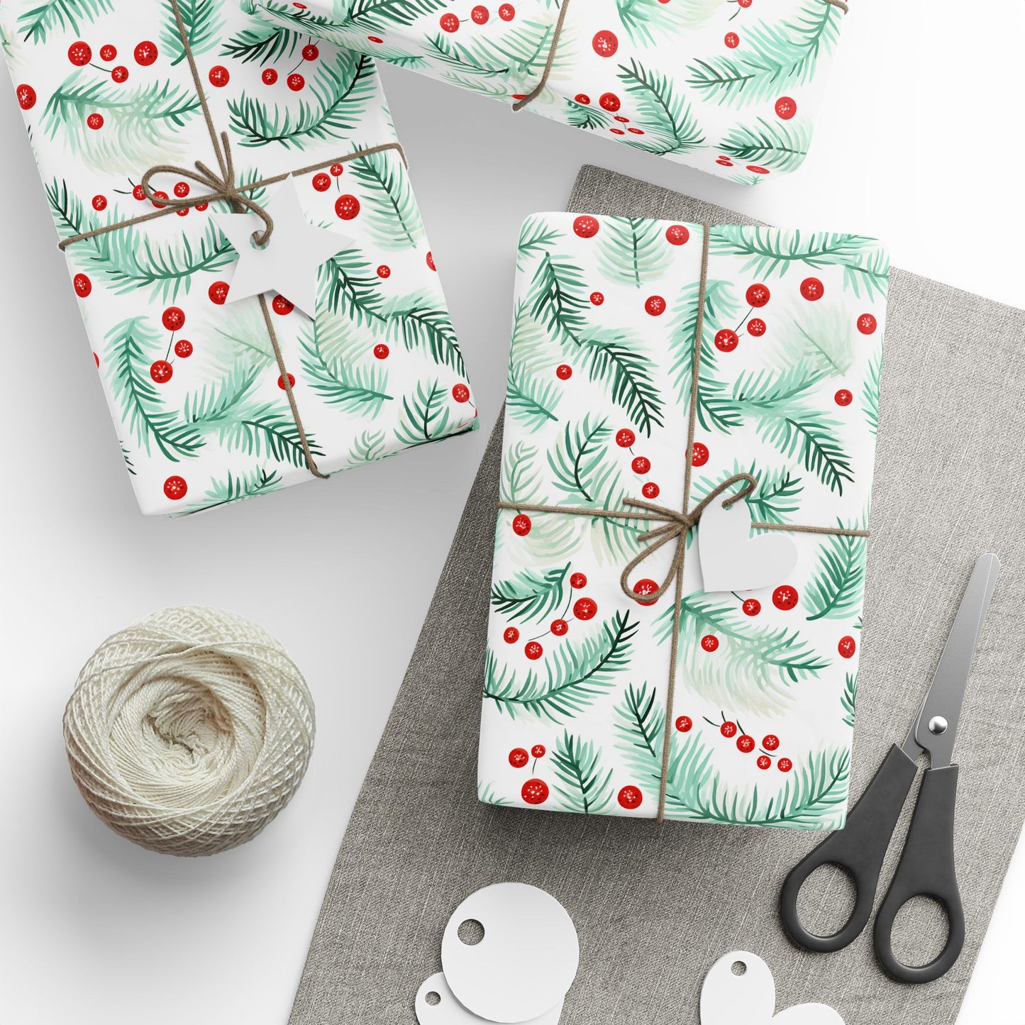 Festive Wrapping Paper, Holiday Gift Wrap for Christmas, Eco-Friendly Gift Wrap, Seasonal Wrapping Sheet, Party Supplies