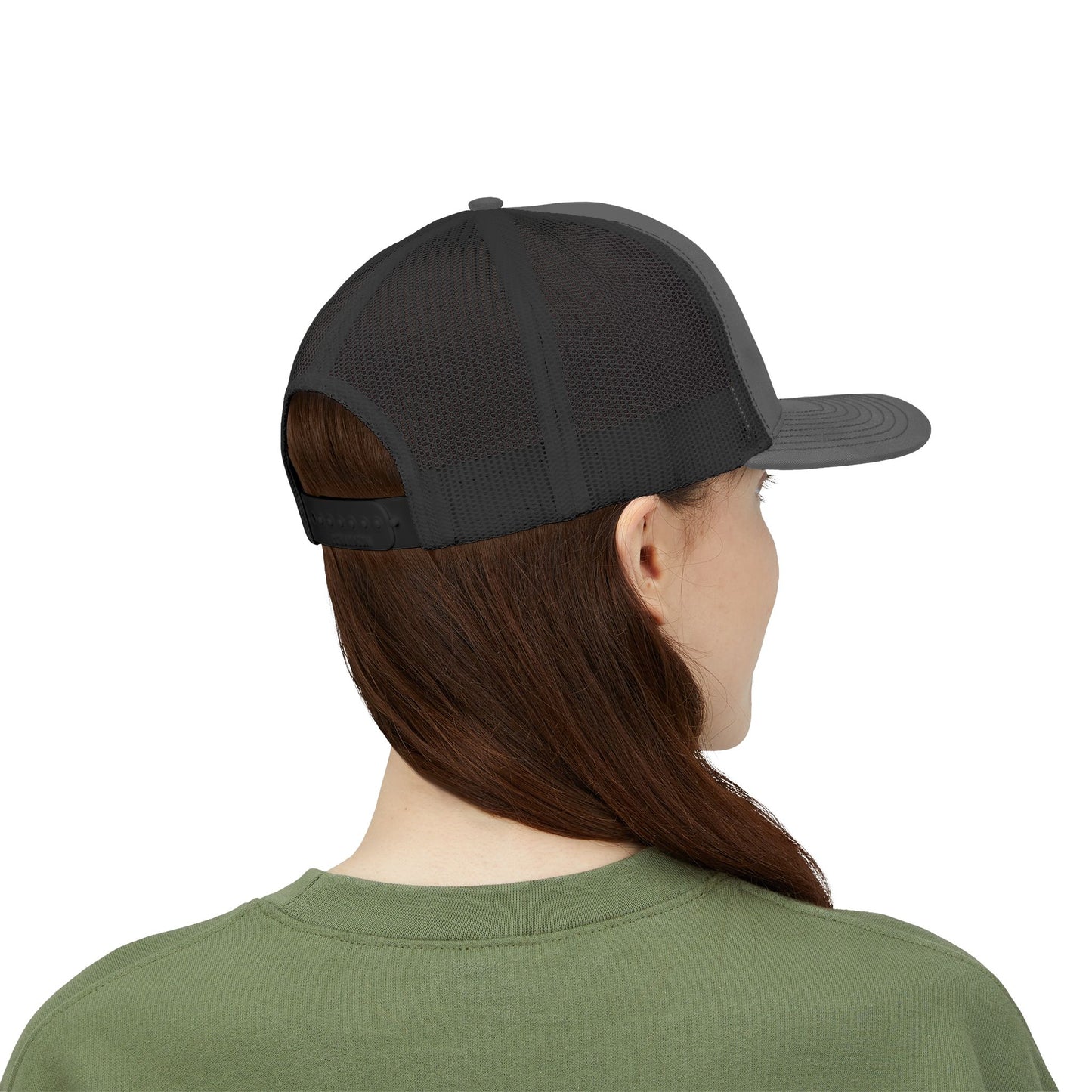 Don’t Look Back Snapback Trucker Cap — Retro Rainbow Embroidered Hat