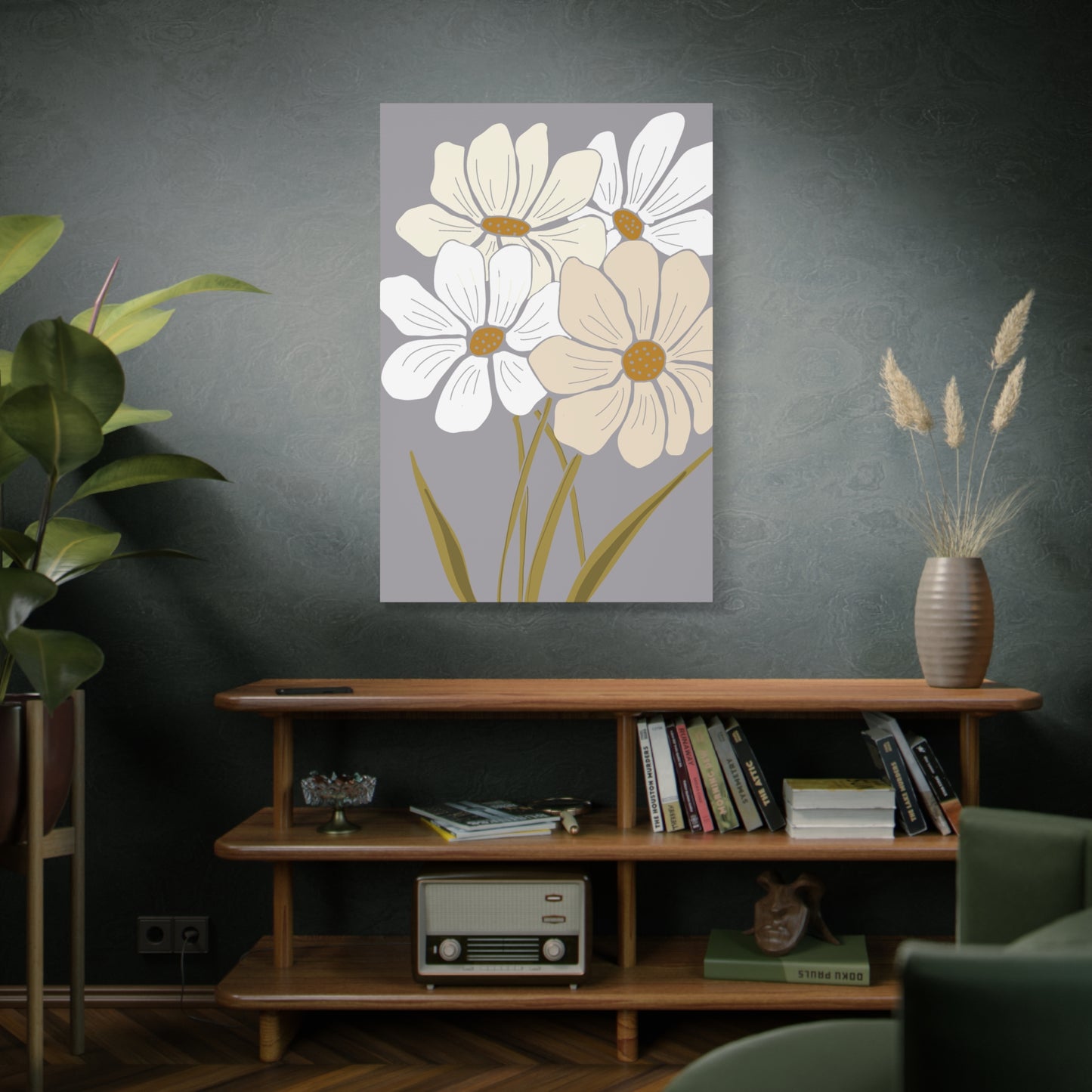 Copy of Copy of Matte Canvas, Stretched, 1.25" Tulips Pink and Purple Flowers