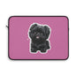Cute Puppy Laptop Sleeve with Adorable Dog Design, Dog Lover Gift, Laptop Case, Pet Owner Accessory, Pink Sleeve