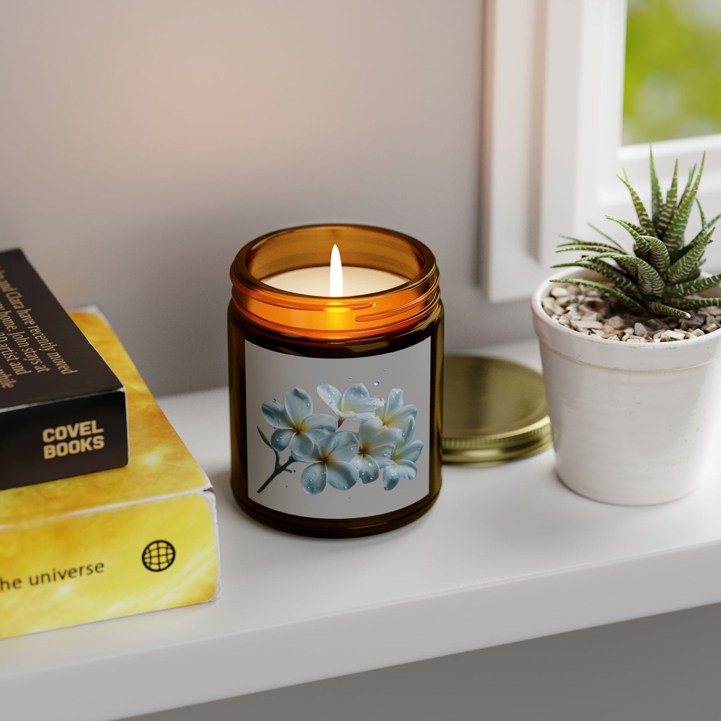 Floral Scented Candles - Coconut Apricot Wax size 4oz and 9oz