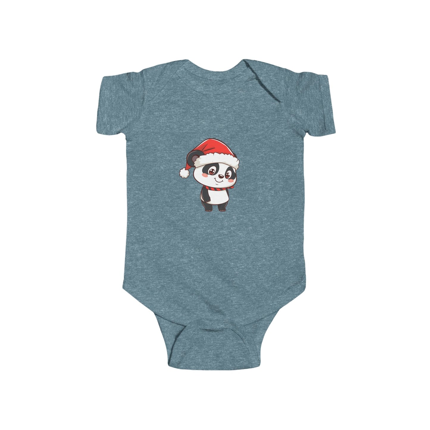 Cute Christmas Panda Bodysuit for Infants, Baby Christmas Outfit, Holiday Gift for Newborns, Festive Baby Clothes, Santa Panda Design