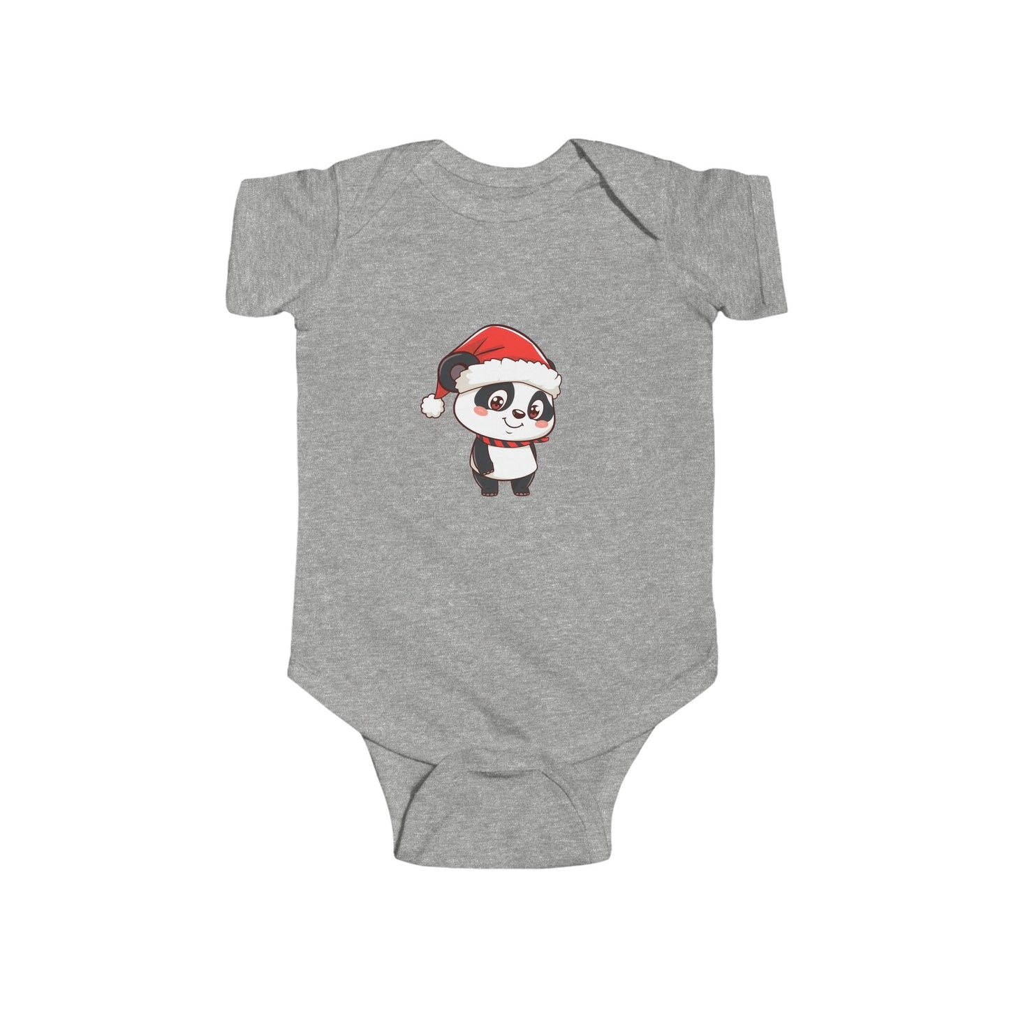 Cute Christmas Panda Bodysuit for Infants, Baby Christmas Outfit, Holiday Gift for Newborns, Festive Baby Clothes, Santa Panda Design