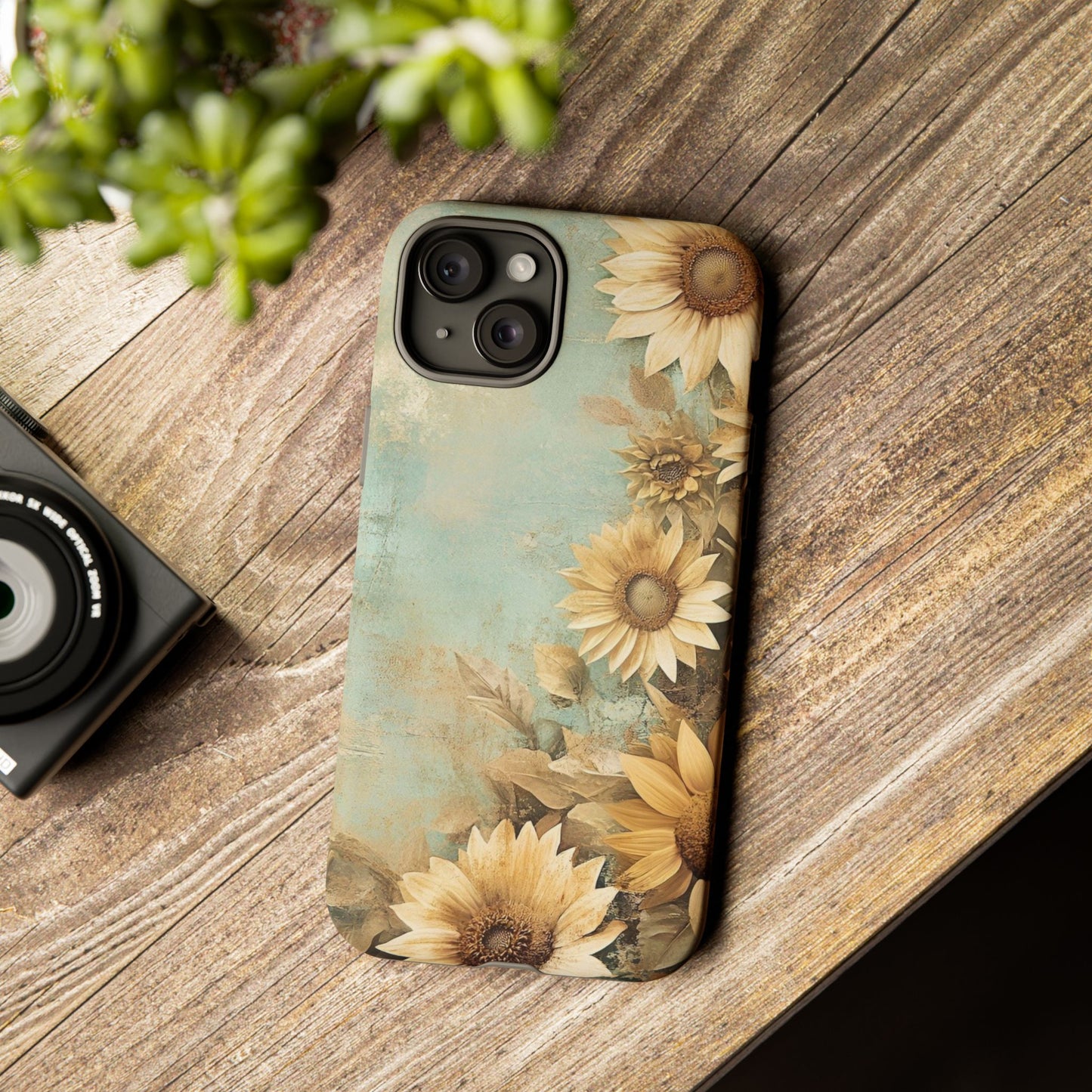 Sunflower Phone Case, Tough Shell Floral Cover, Nature Inspired Gift, Durable Protective Case, Perfect for Spring and Summer