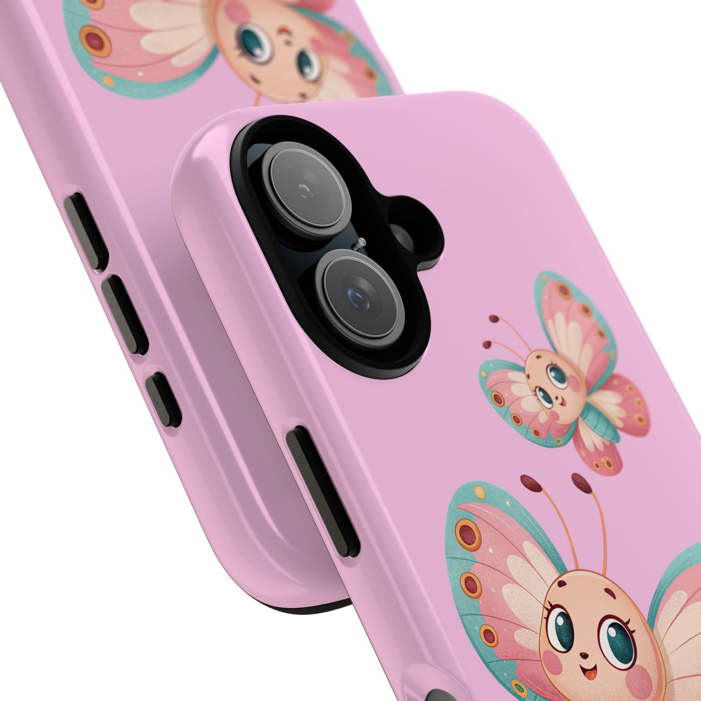 Cute Butterfly Phone Case, Tough Phone Cover, Girly Phone Accessory, Unique Gift for Her, Kids Phone Case, Floral Design Case