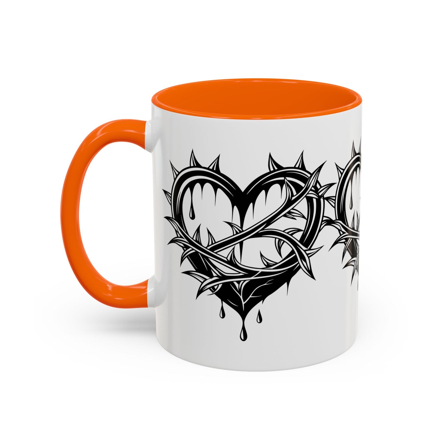 Gothic Heart Mug, Unique Art Coffee Cup for Gifting, Gothic Home Decor, Perfect for Friends, Gothic Style Drinkware