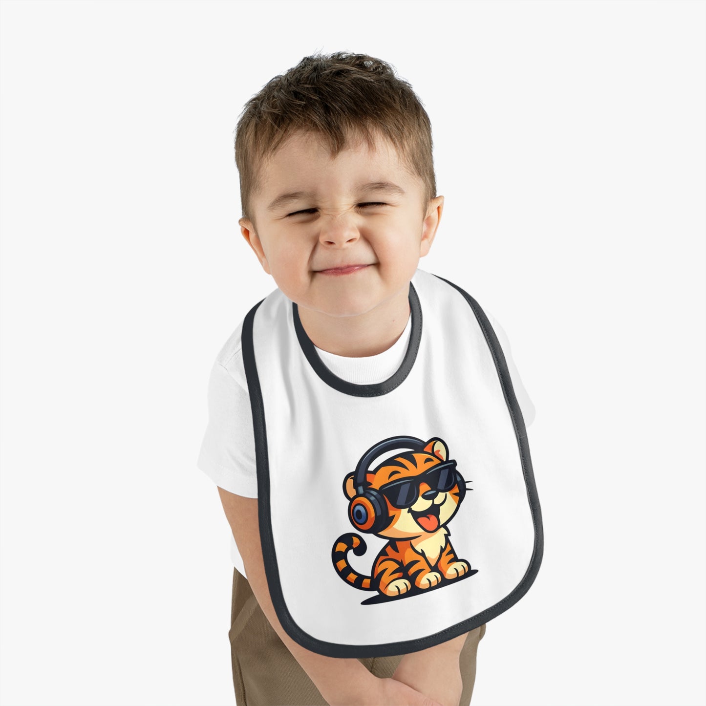 Cool Tiger Baby Bib, Cute Bib for Toddlers, Fun Feeding Accessory, Birthday Gift for Kids, Stylish Baby Gear