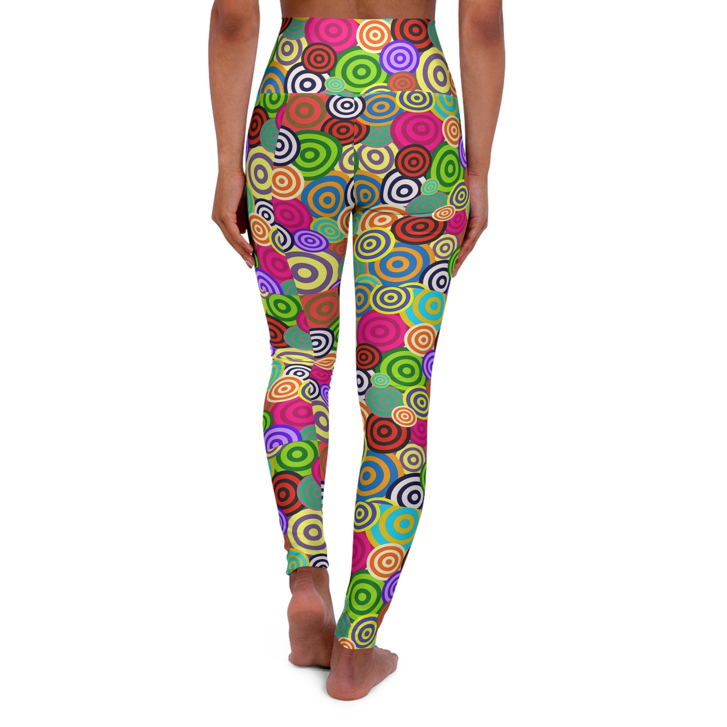 Colorful High Waisted Yoga Leggings - Fun Patterned Activewear for Fitness, Workout, Yoga, Dance, Casual Wear