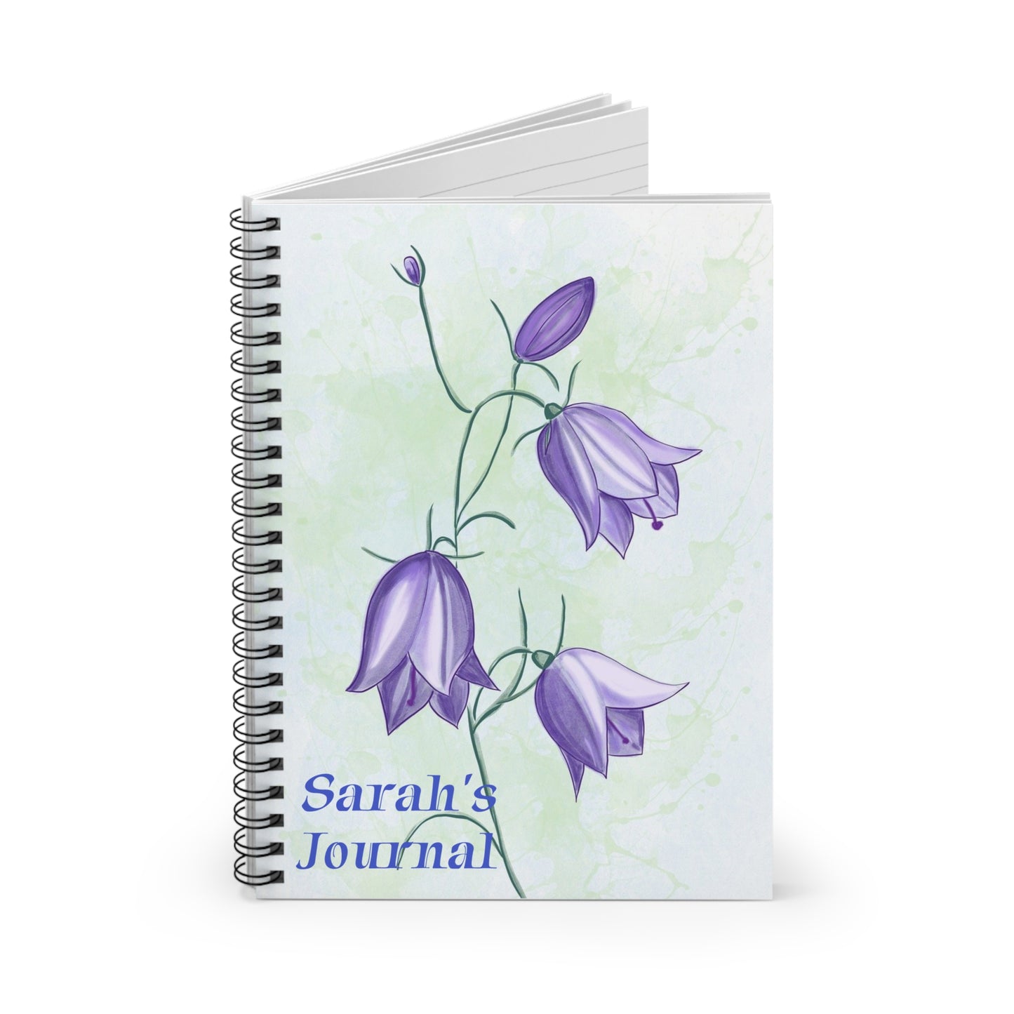 Floral Spiral Notebook - Personal Journal for Writing, Gift for Her, Student Planner, Daily Journal, Customizable Notebook