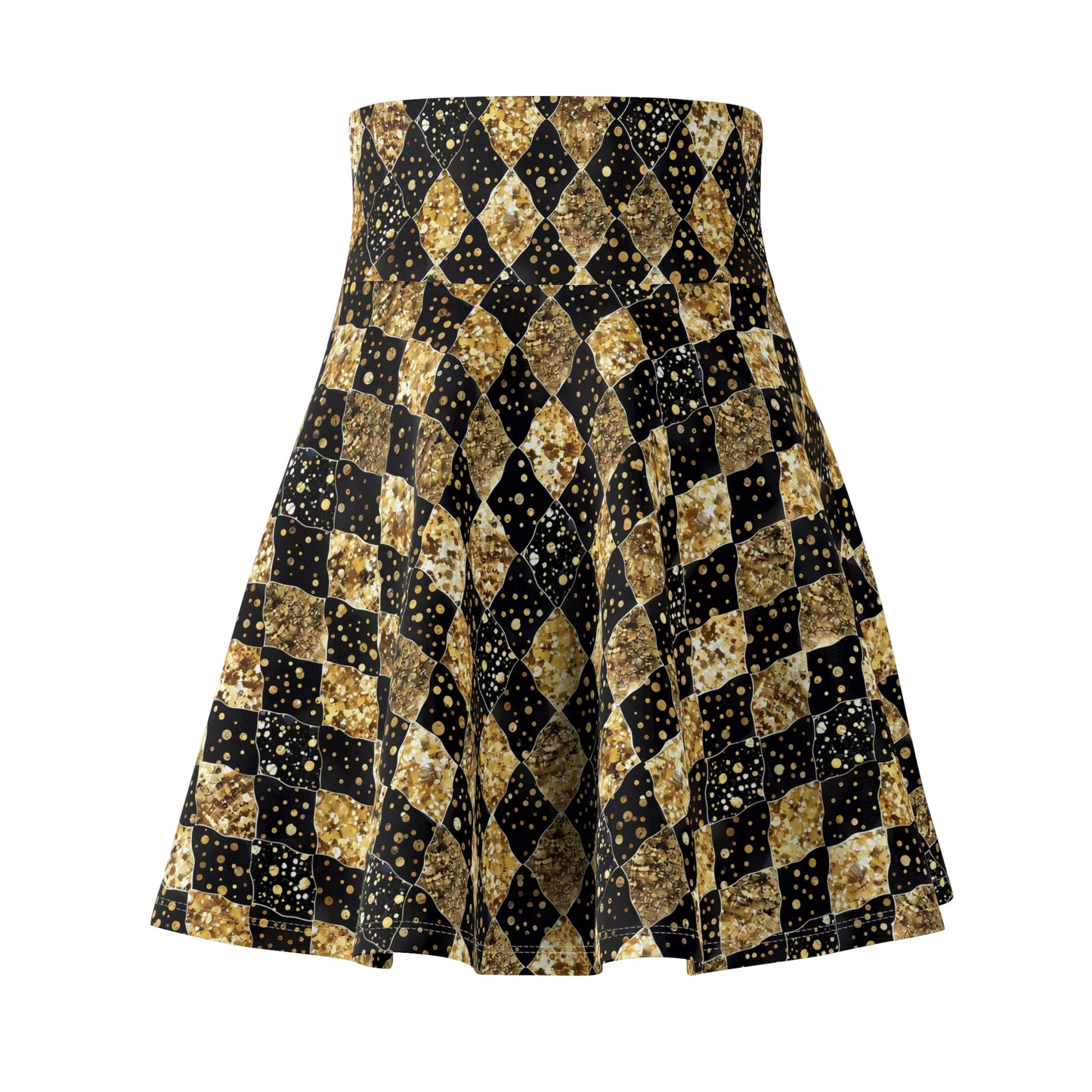 Chic Patterned Skater Skirt for Trendy Women