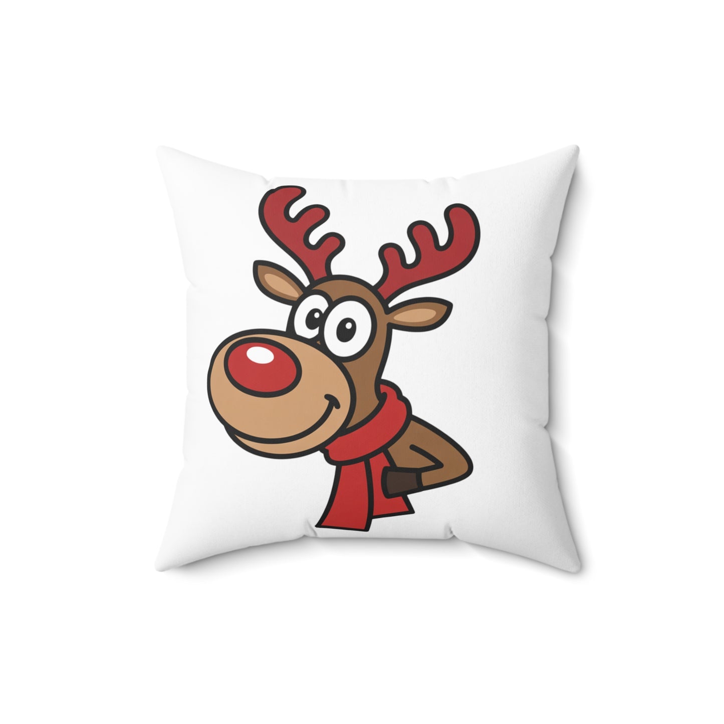 Reindeer Holiday Pillow, Christmas Decor, Cute Home Accents, Cozy Winter Cushion, Festive Throw Pillow